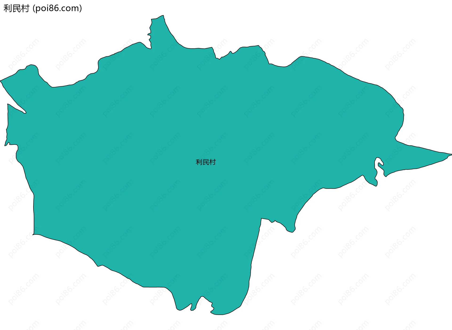 利民村边界地图