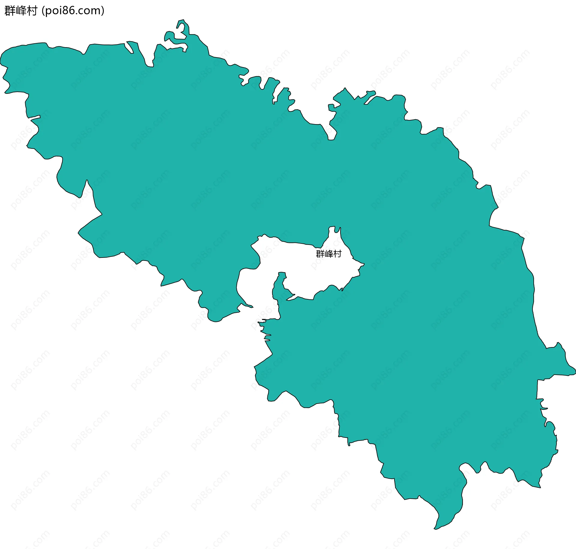 群峰村边界地图