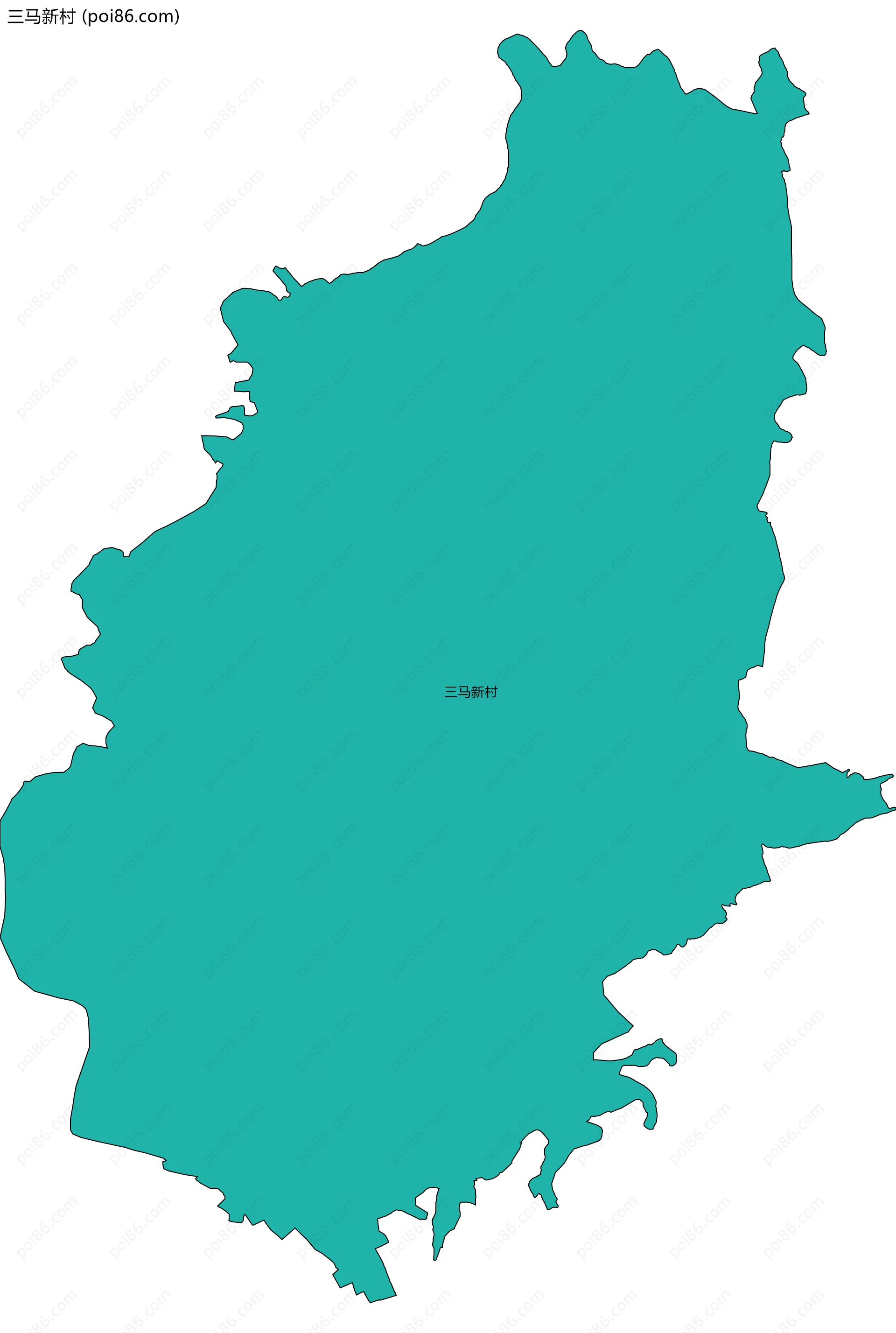 三马新村边界地图