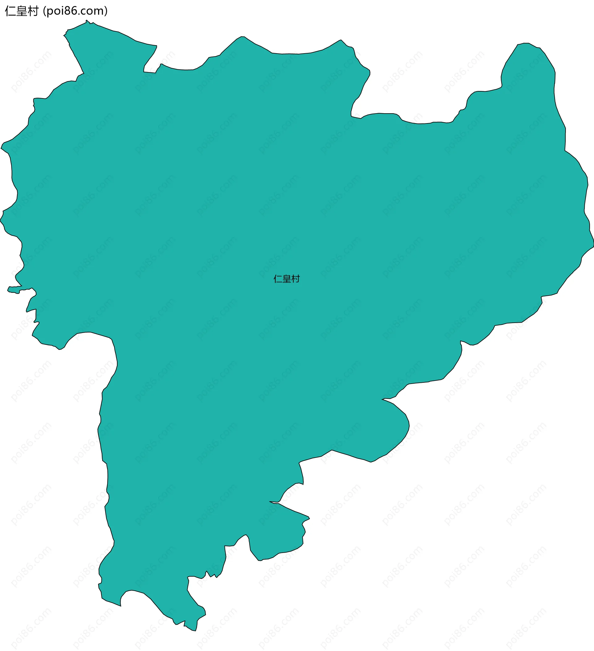 仁皇村边界地图