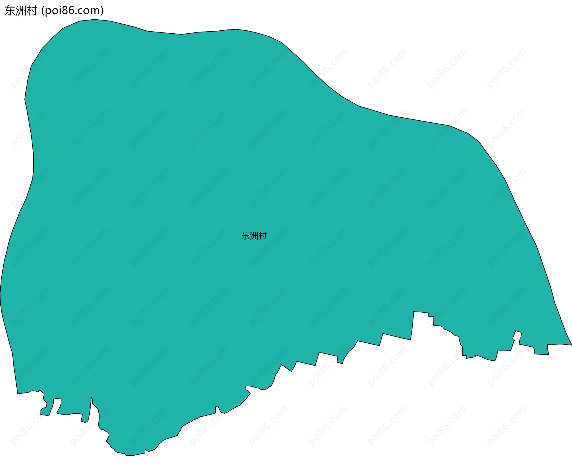 东洲村边界地图