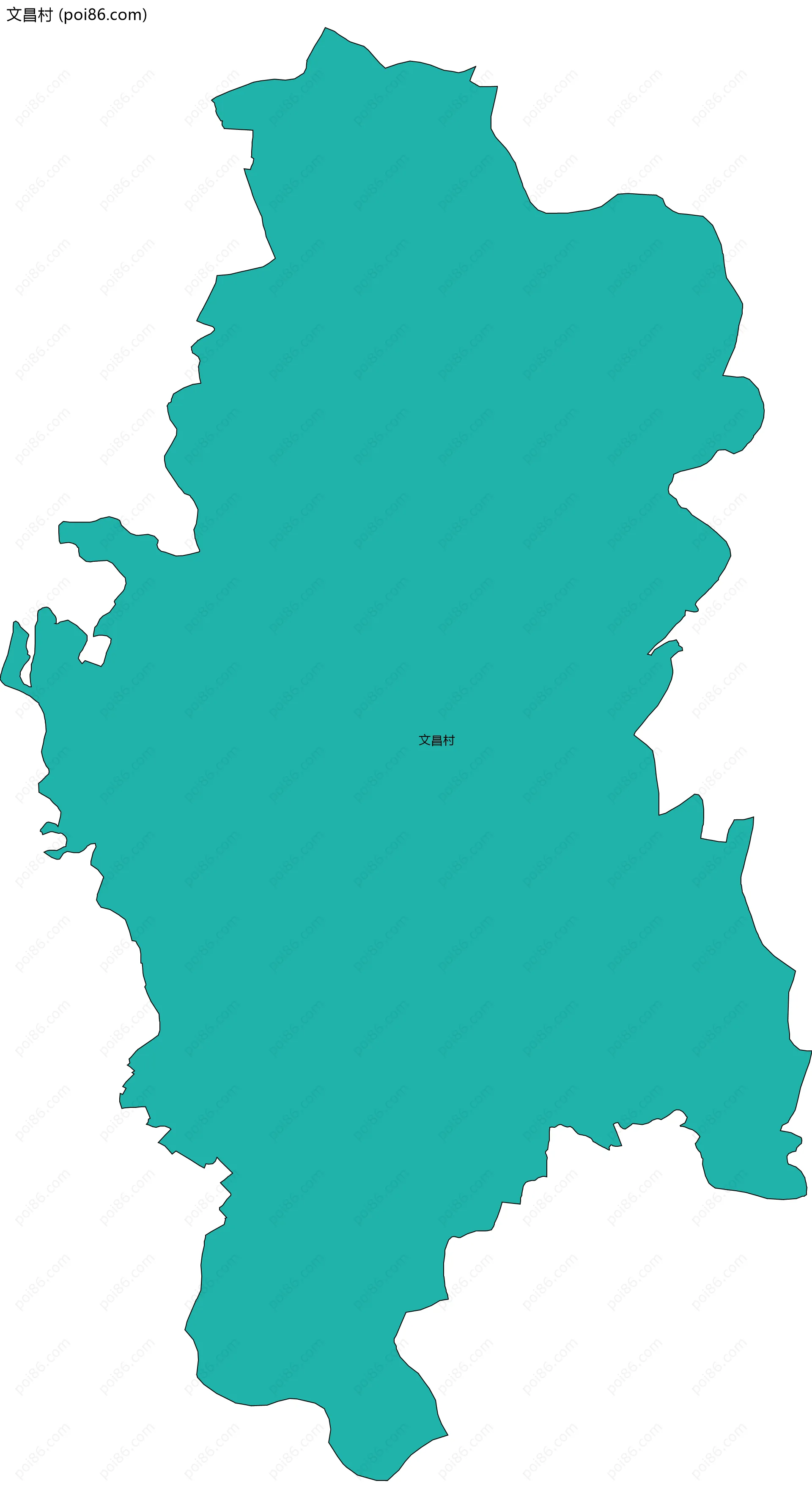 文昌村边界地图