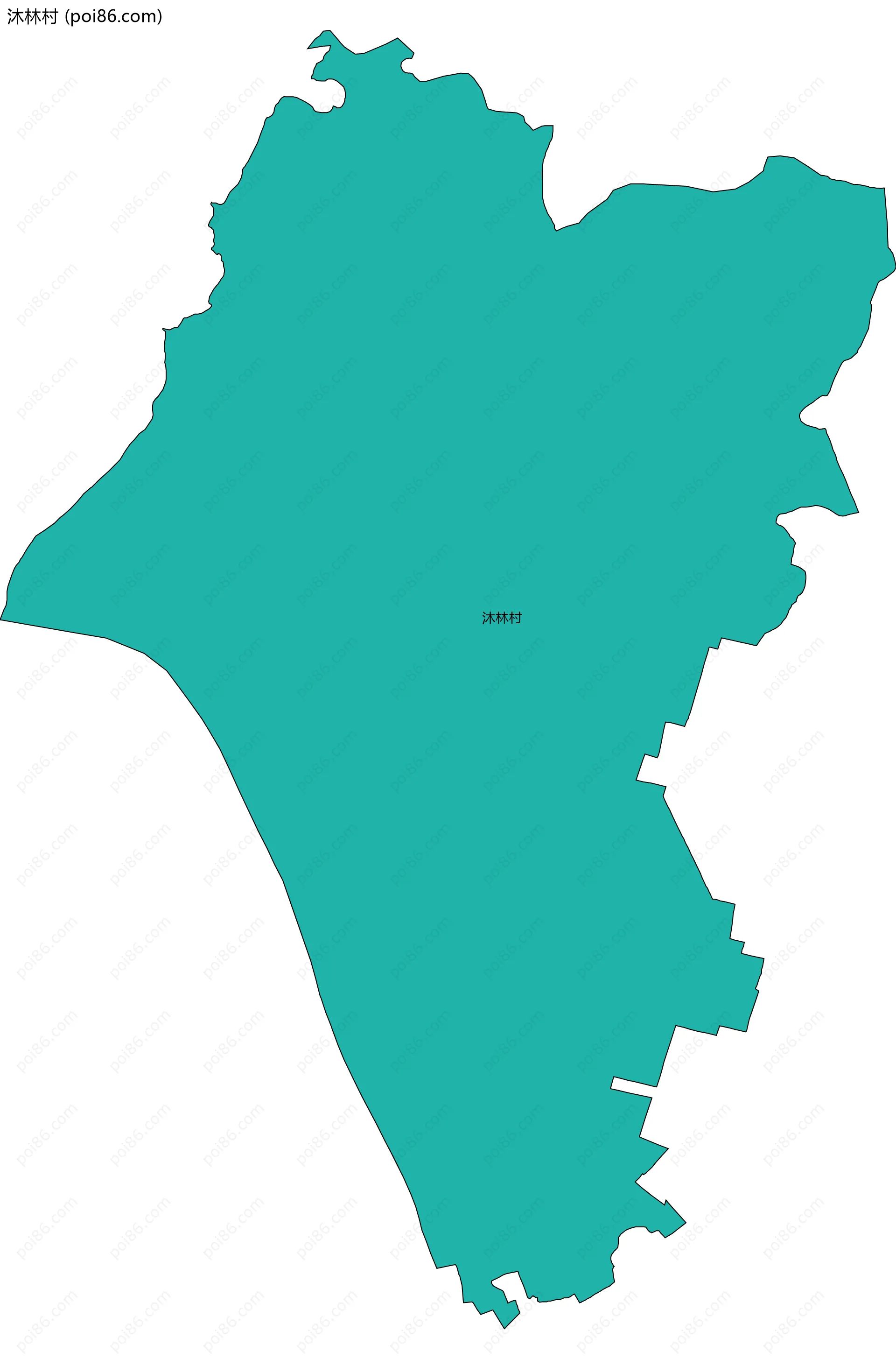 沐林村边界地图