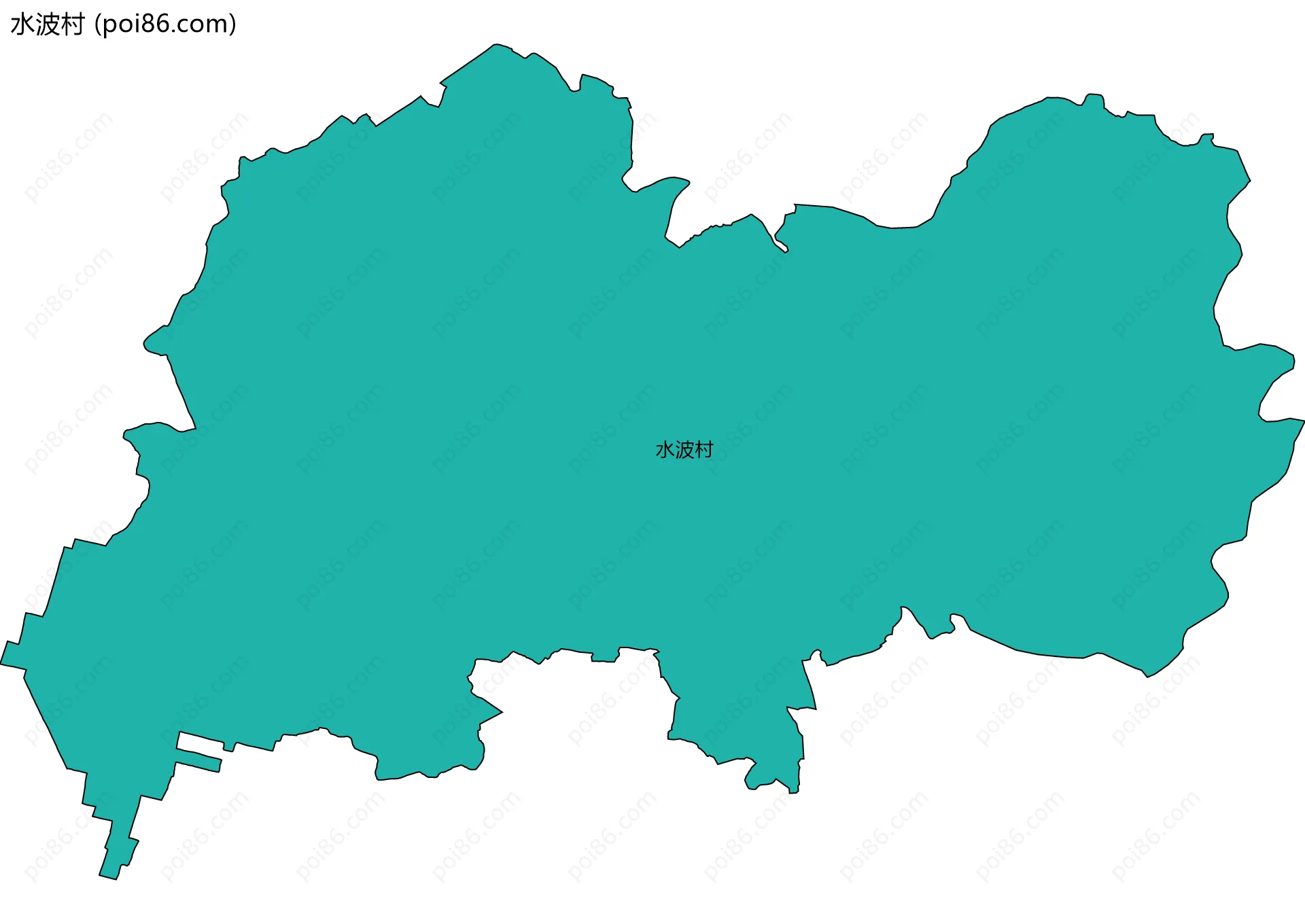 水波村边界地图