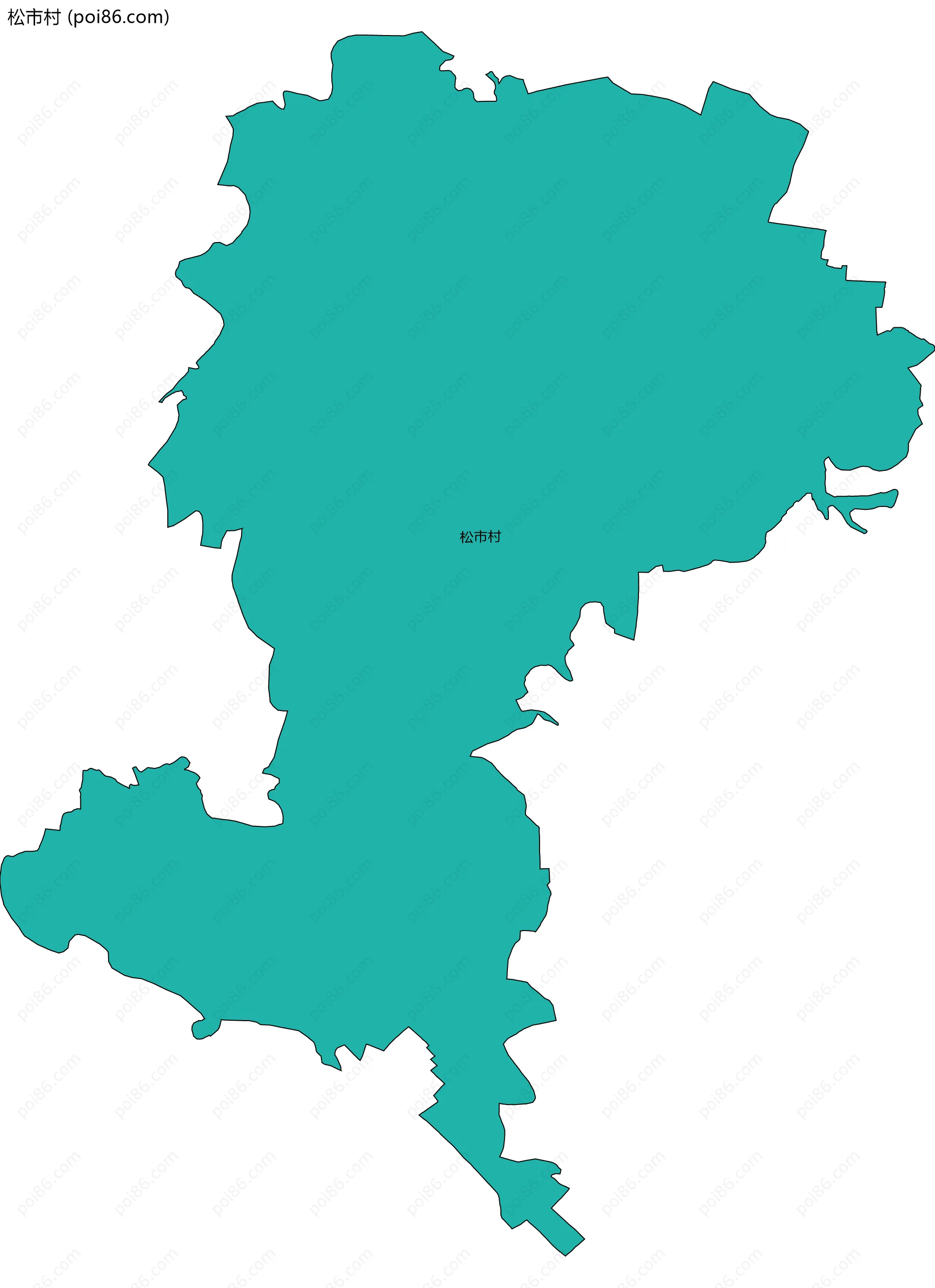 松市村边界地图