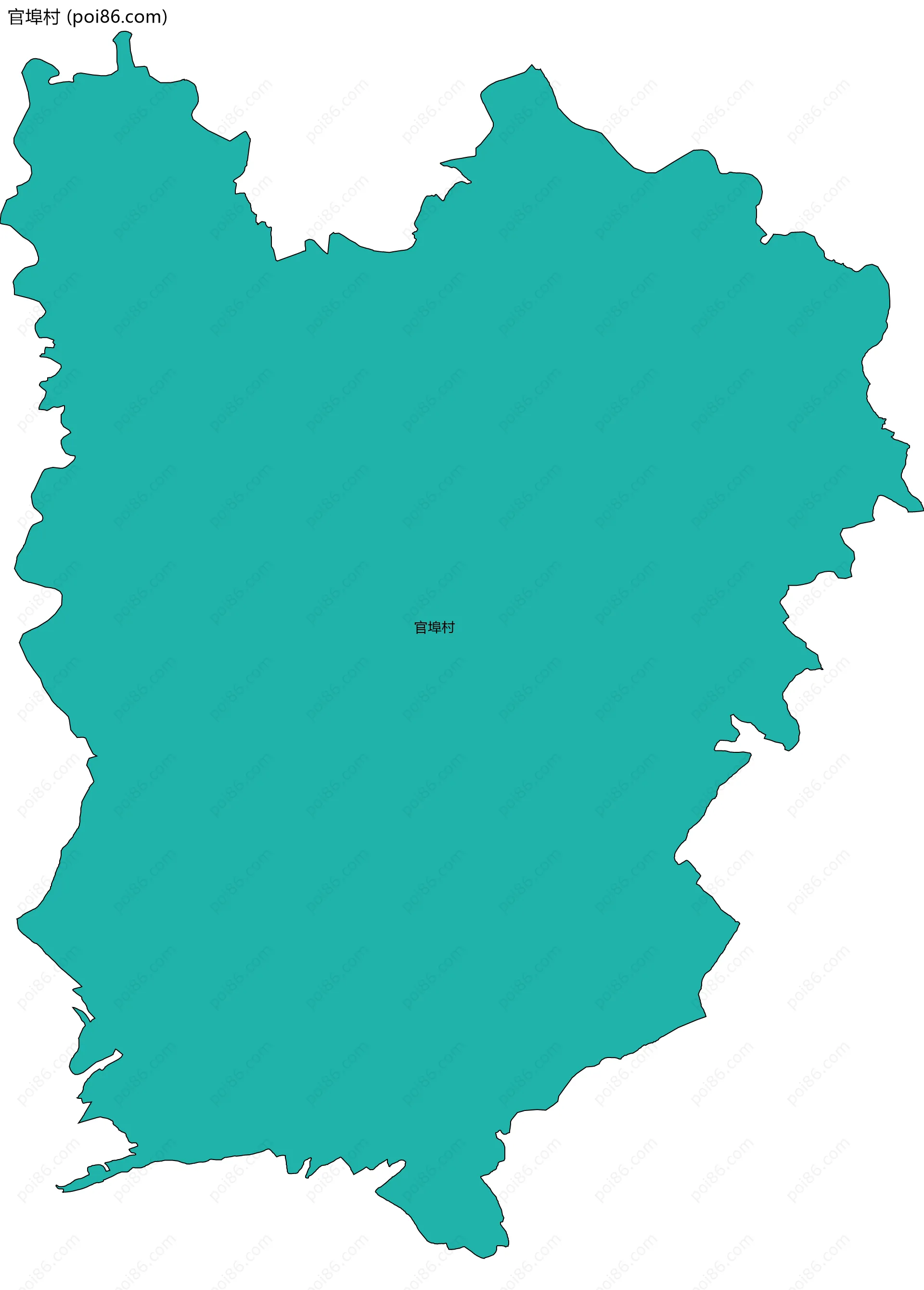 官埠村边界地图