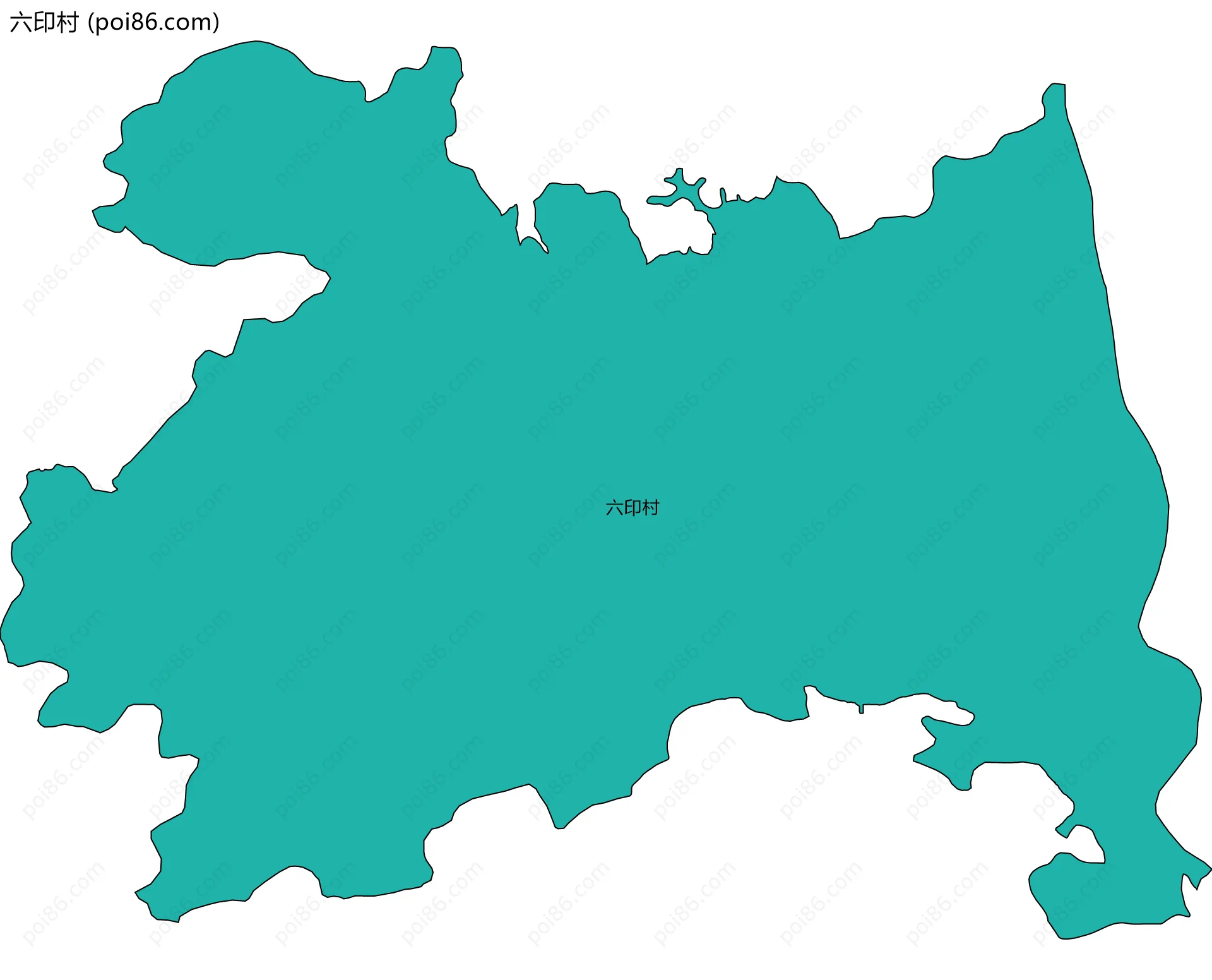 六印村边界地图