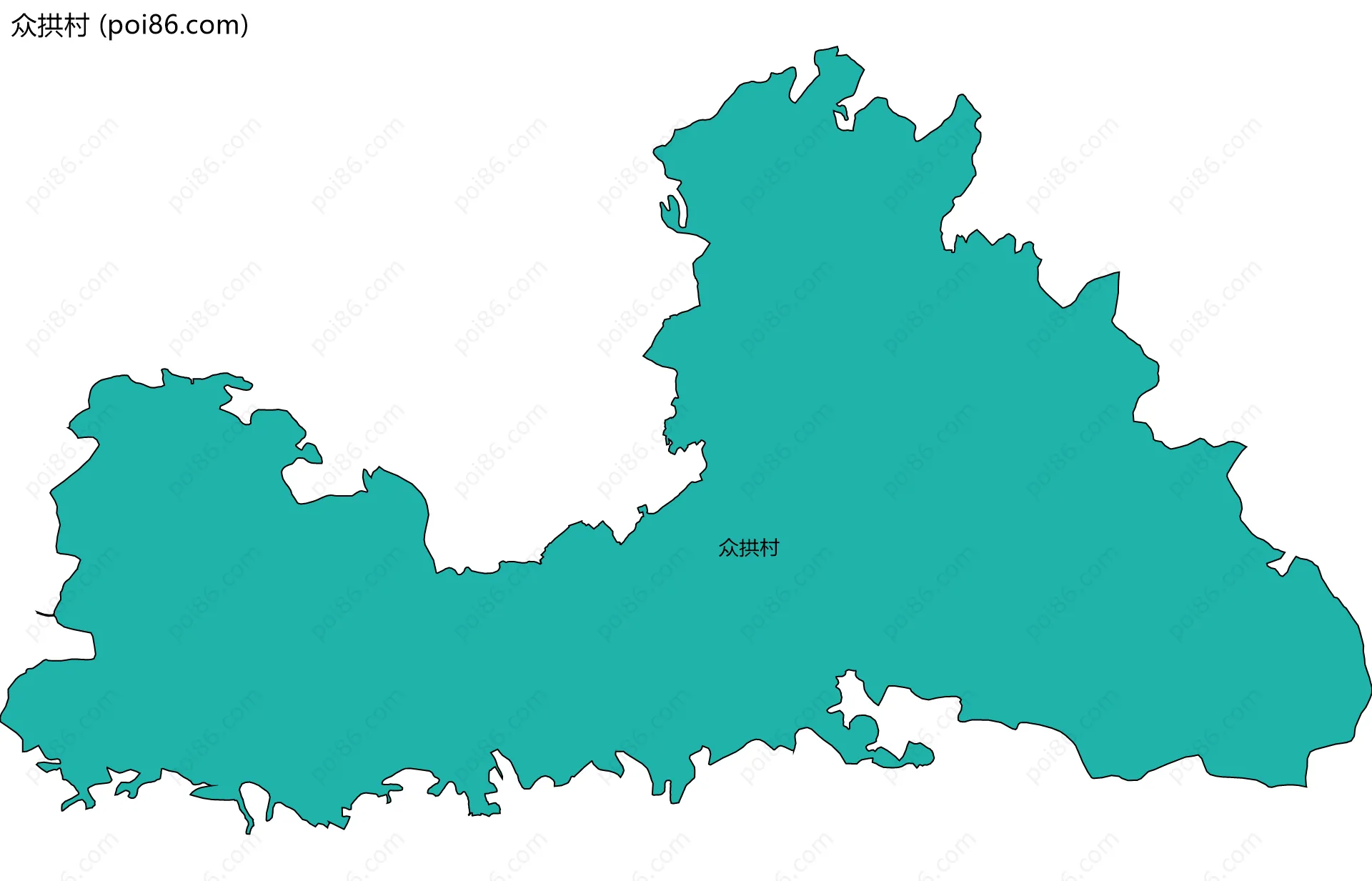 众拱村边界地图