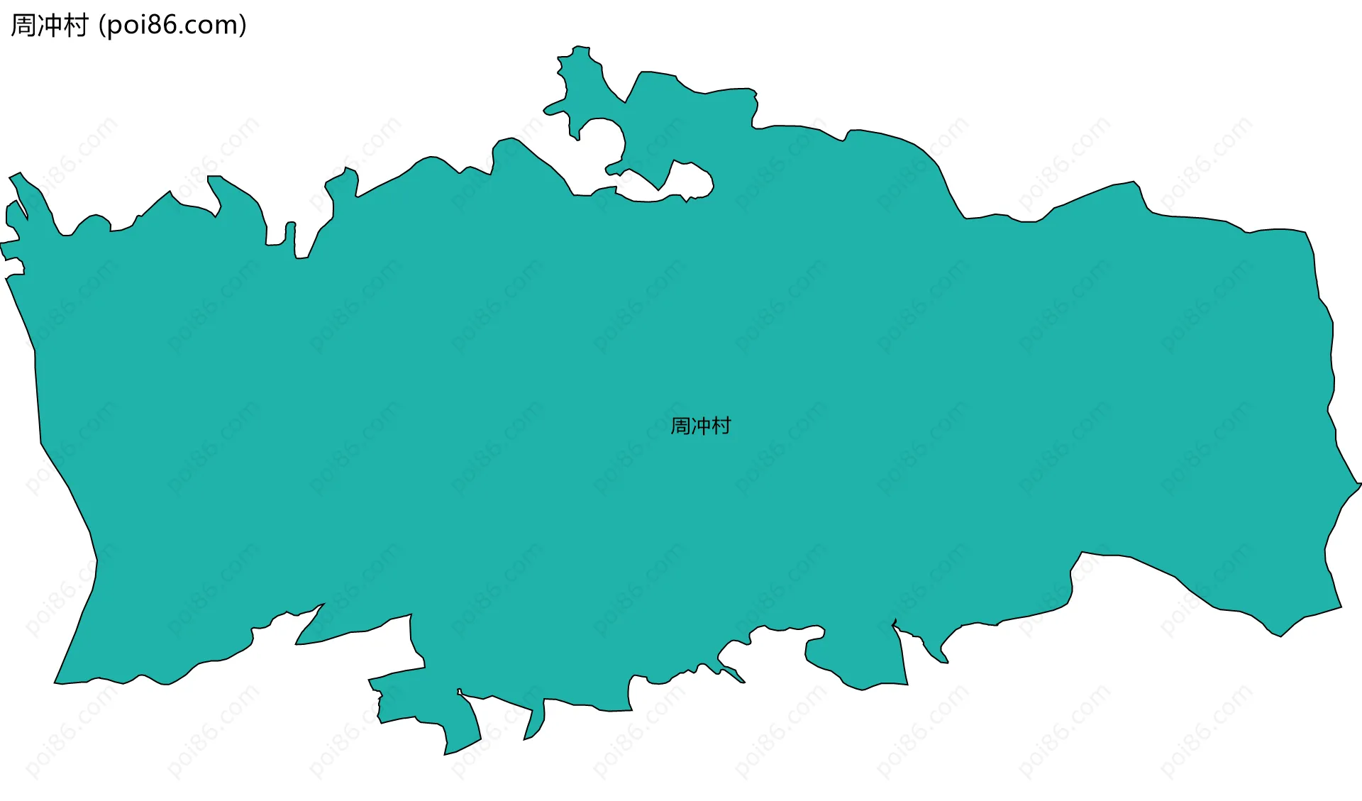 周冲村边界地图