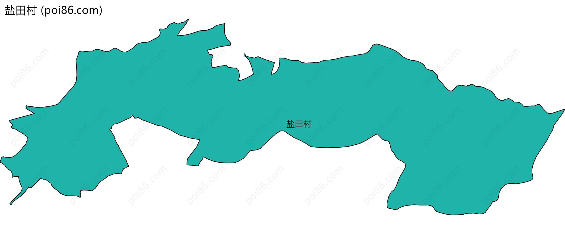 盐田村边界地图