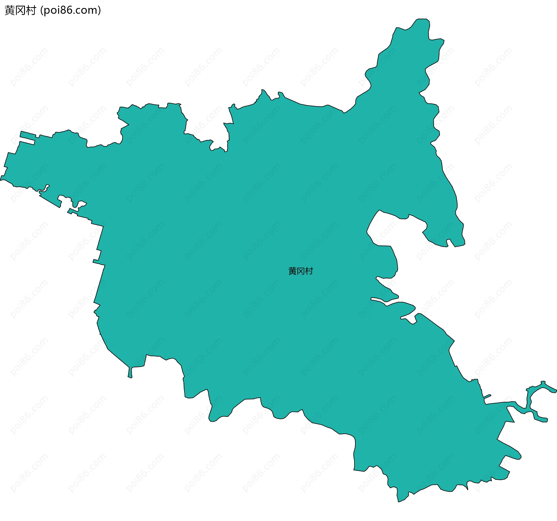 黄冈村边界地图