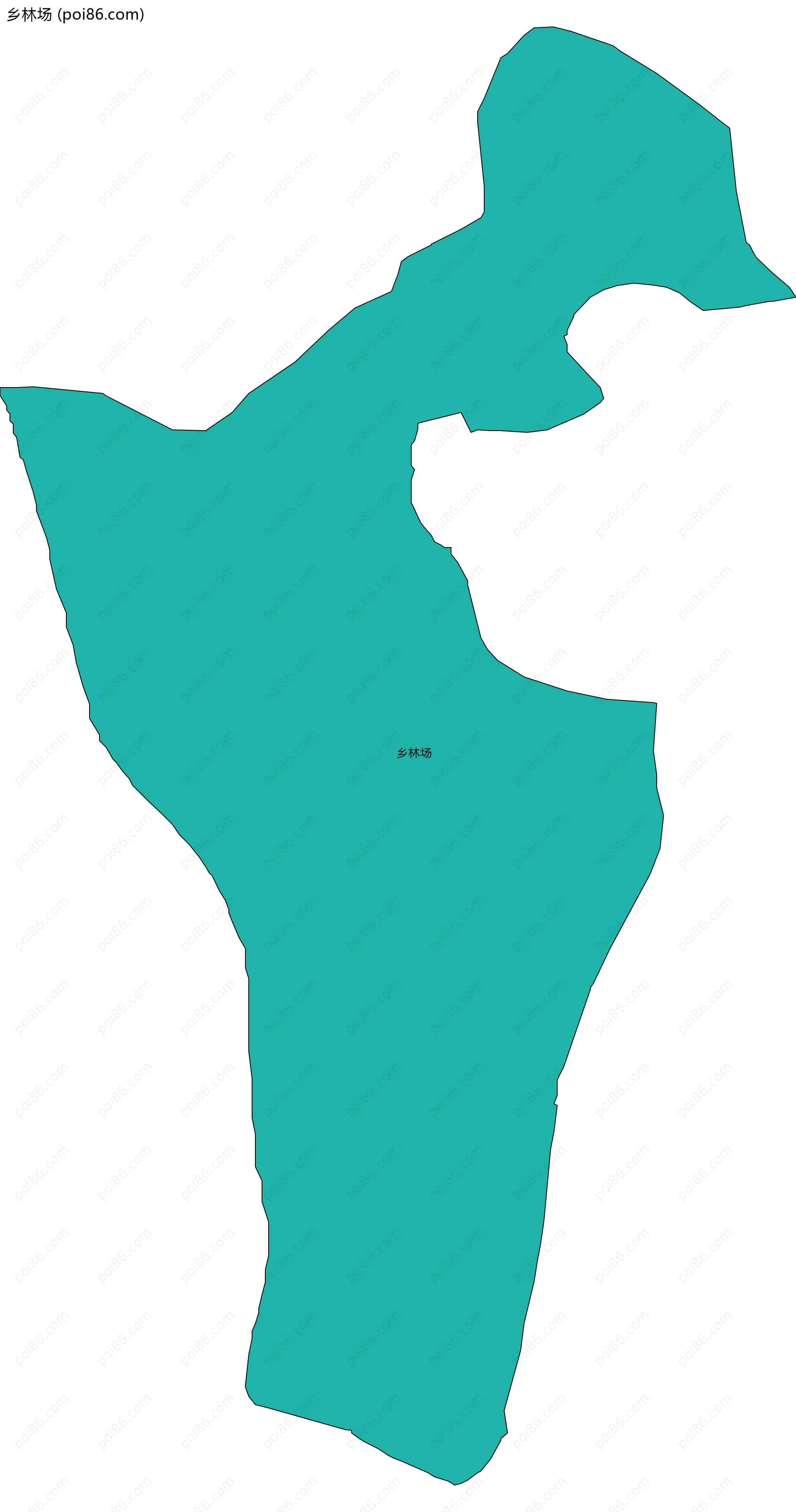 乡林场边界地图