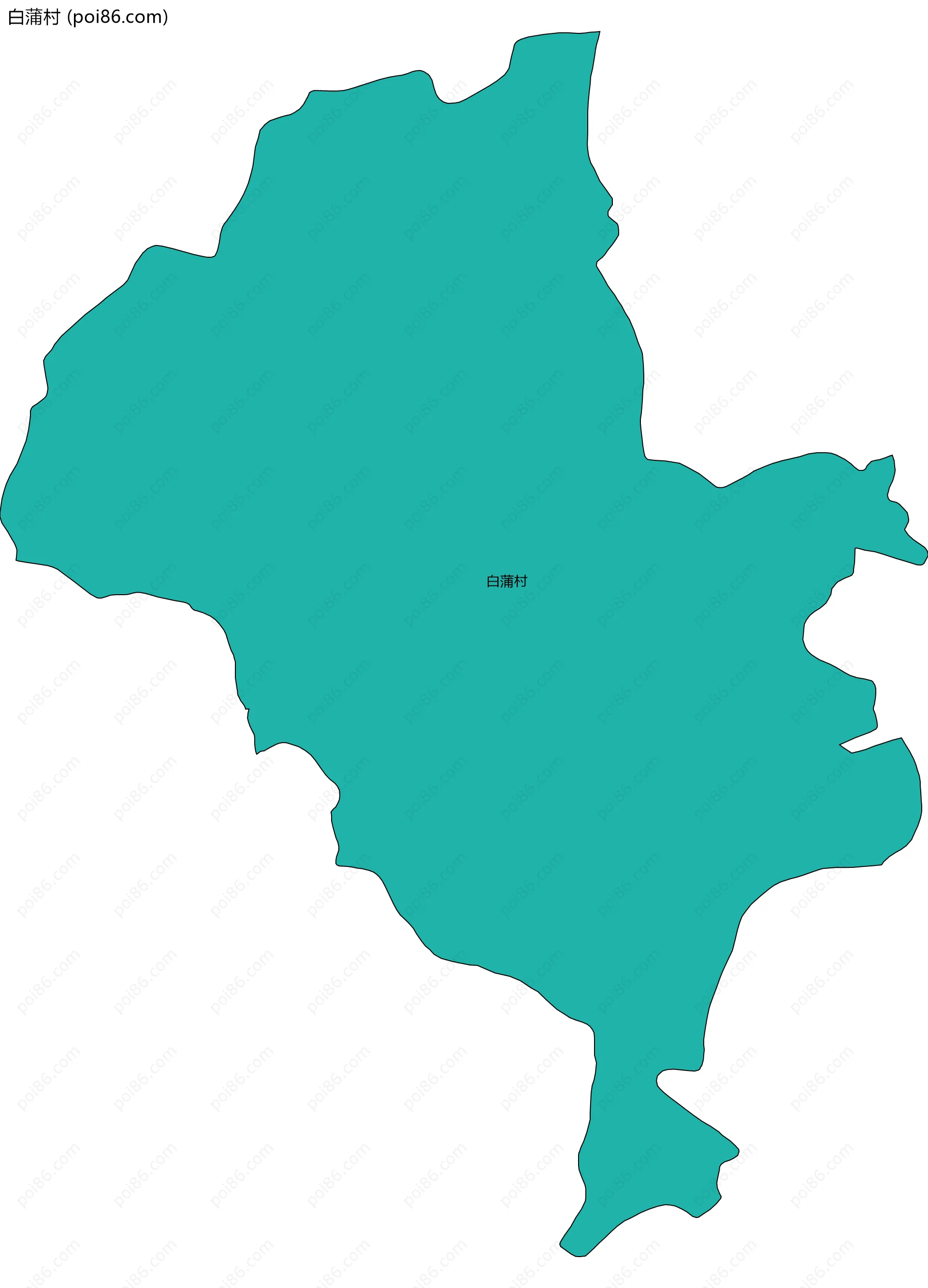 白蒲村边界地图