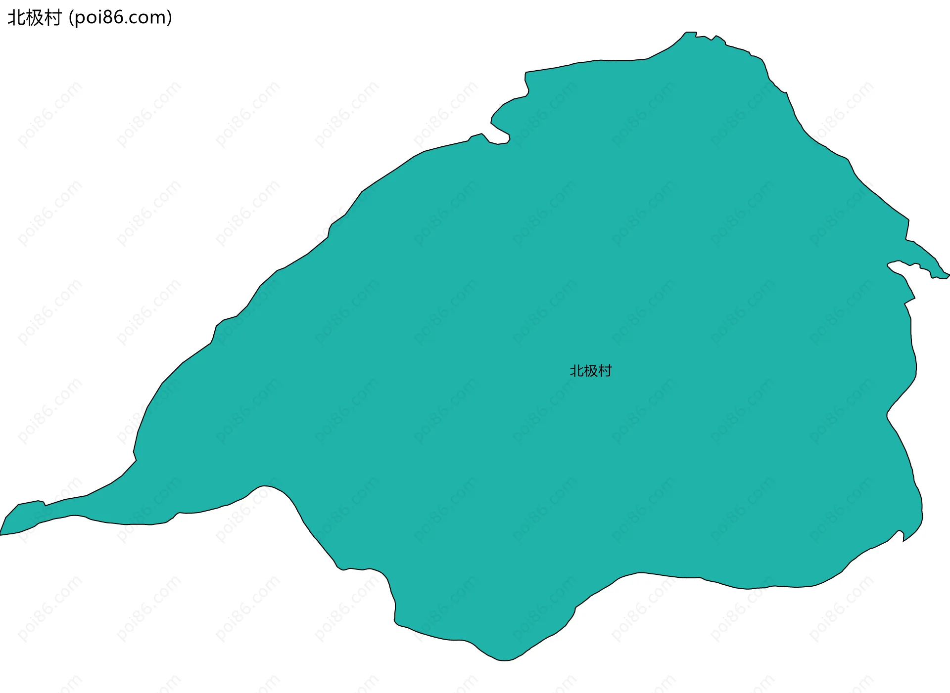 北极村边界地图