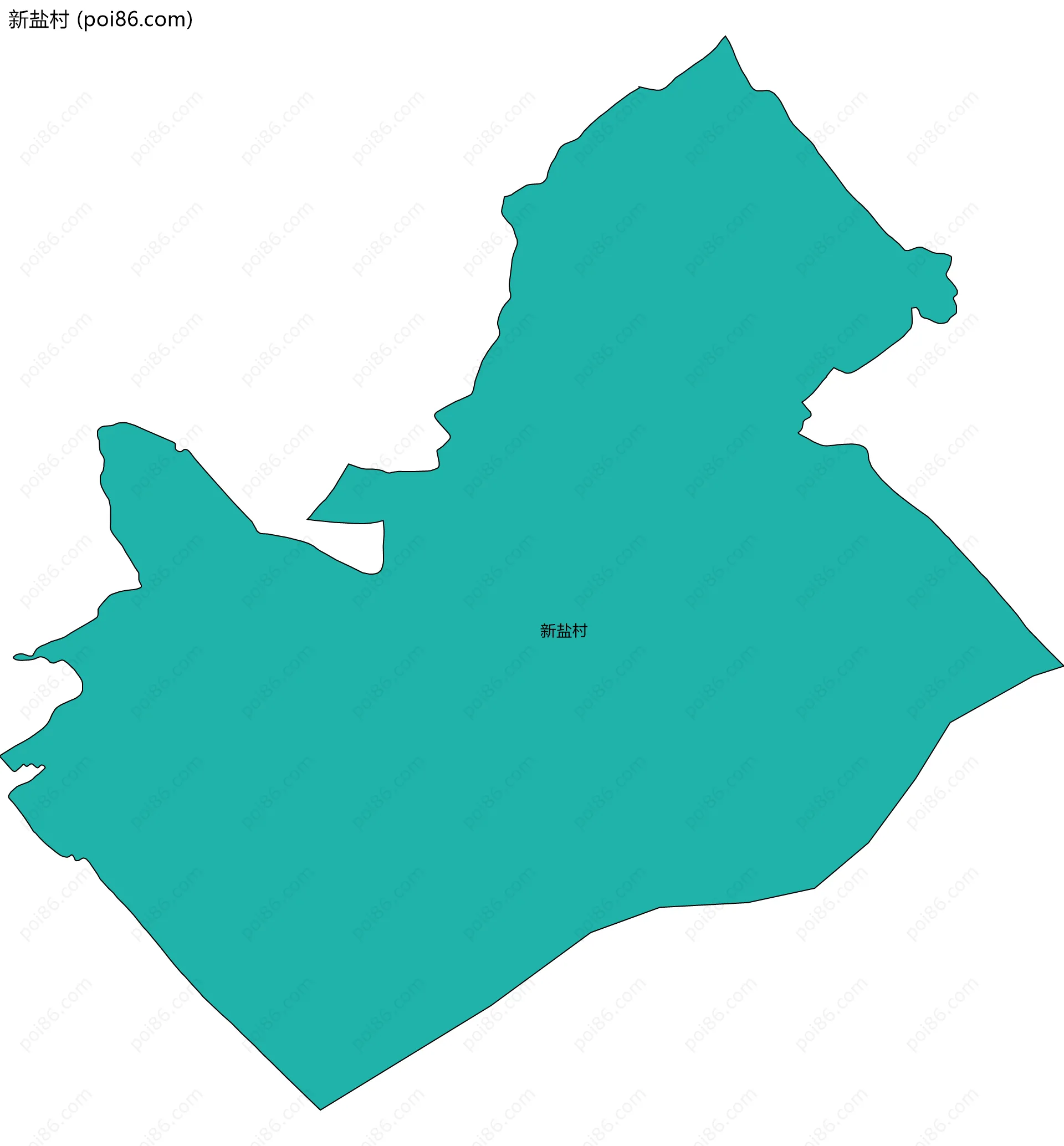 新盐村边界地图