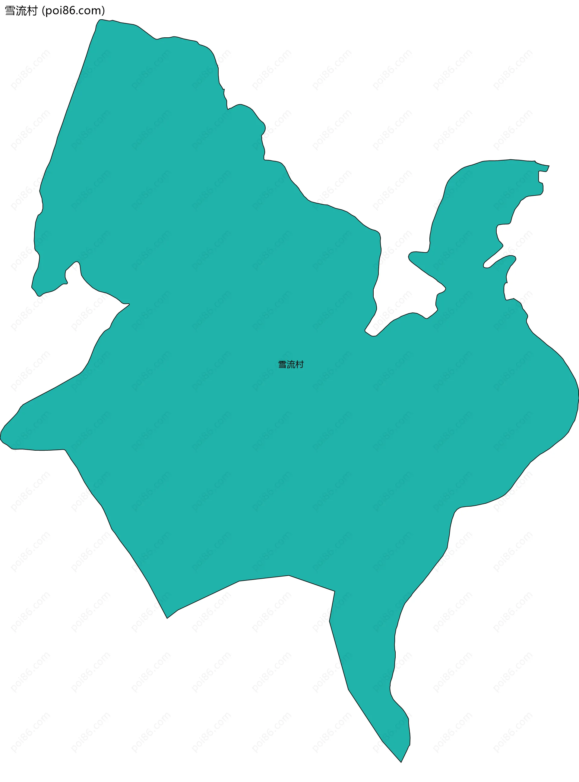雪流村边界地图