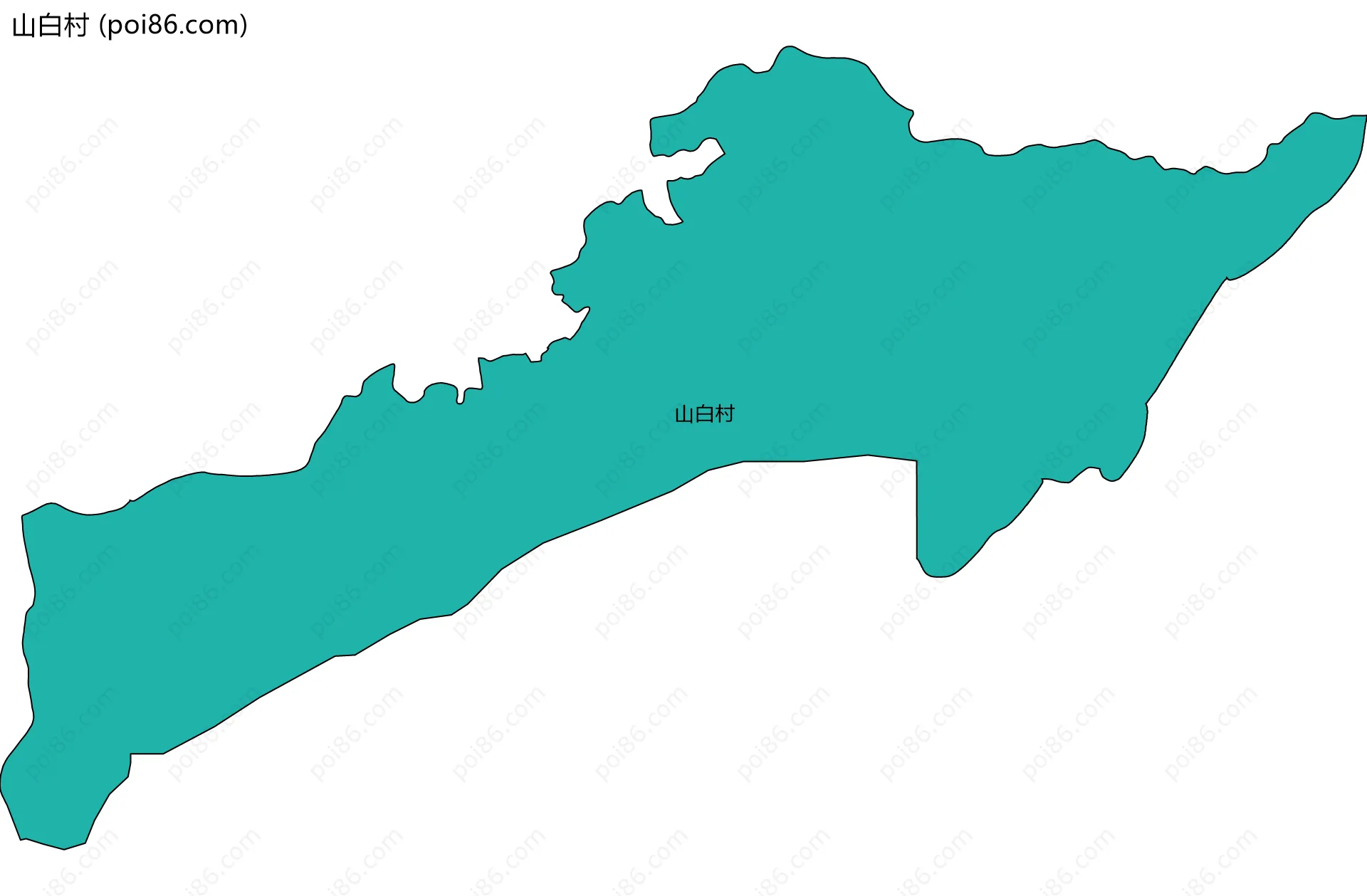 山白村边界地图