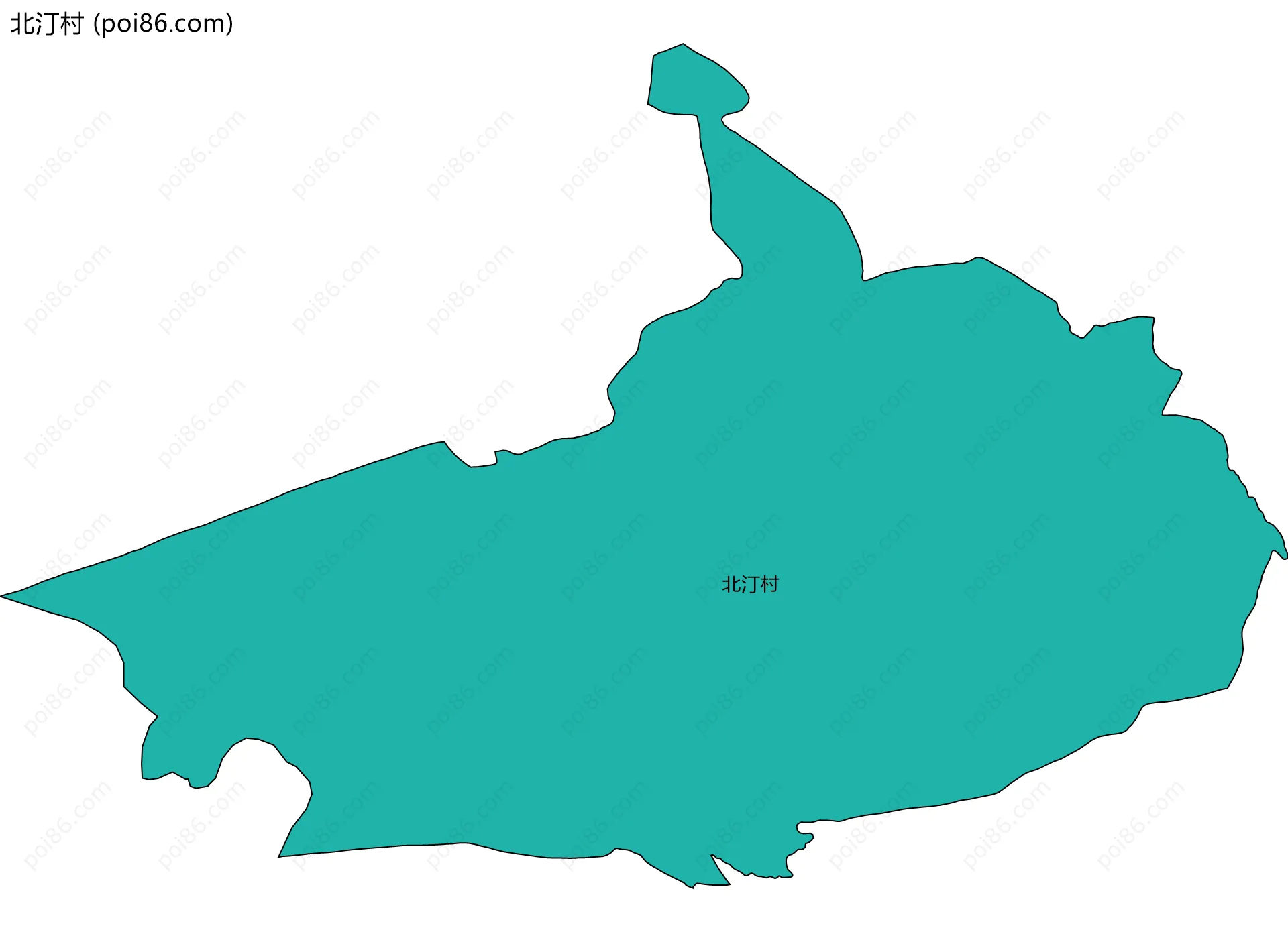 北汀村边界地图