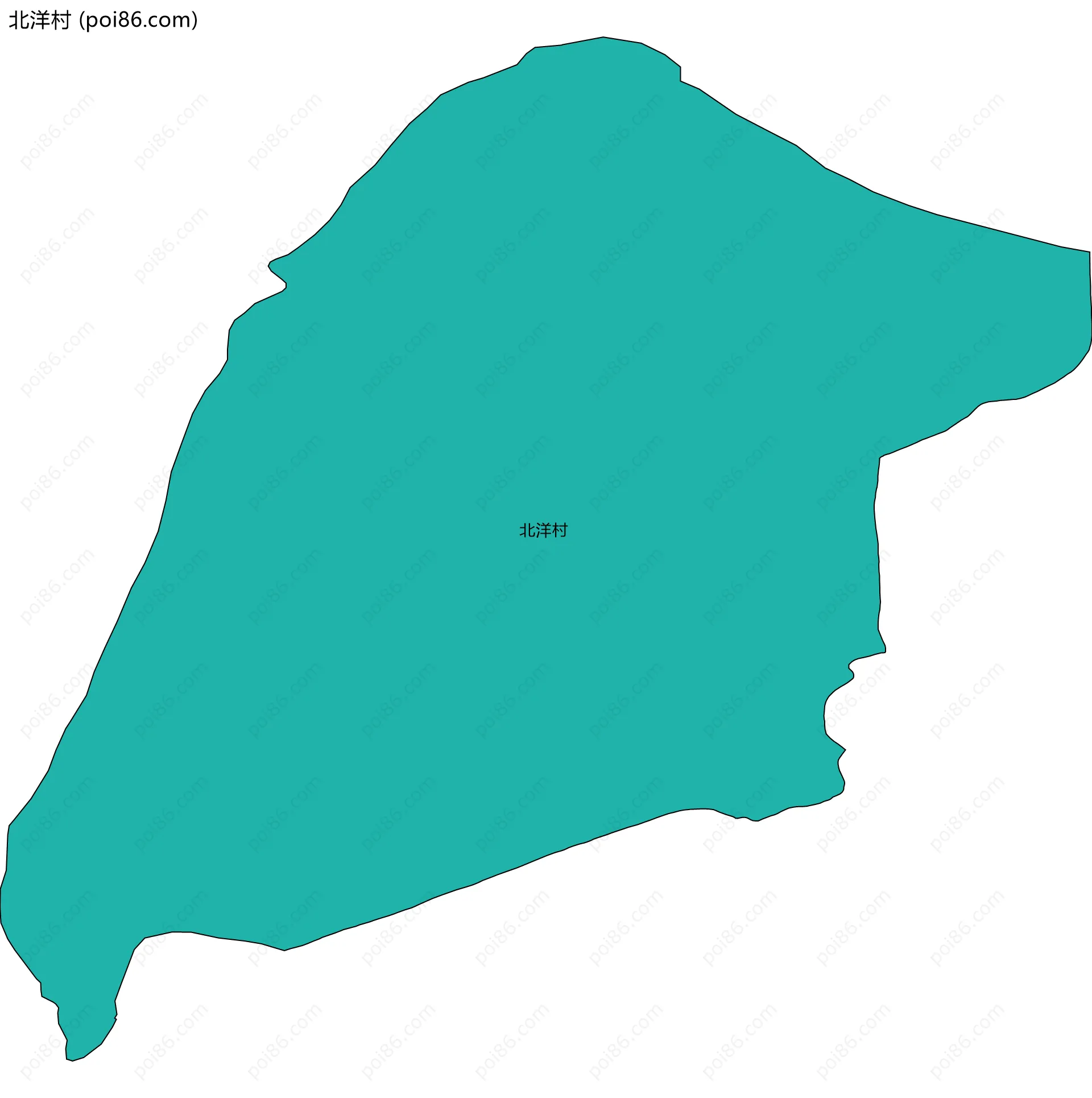 北洋村边界地图