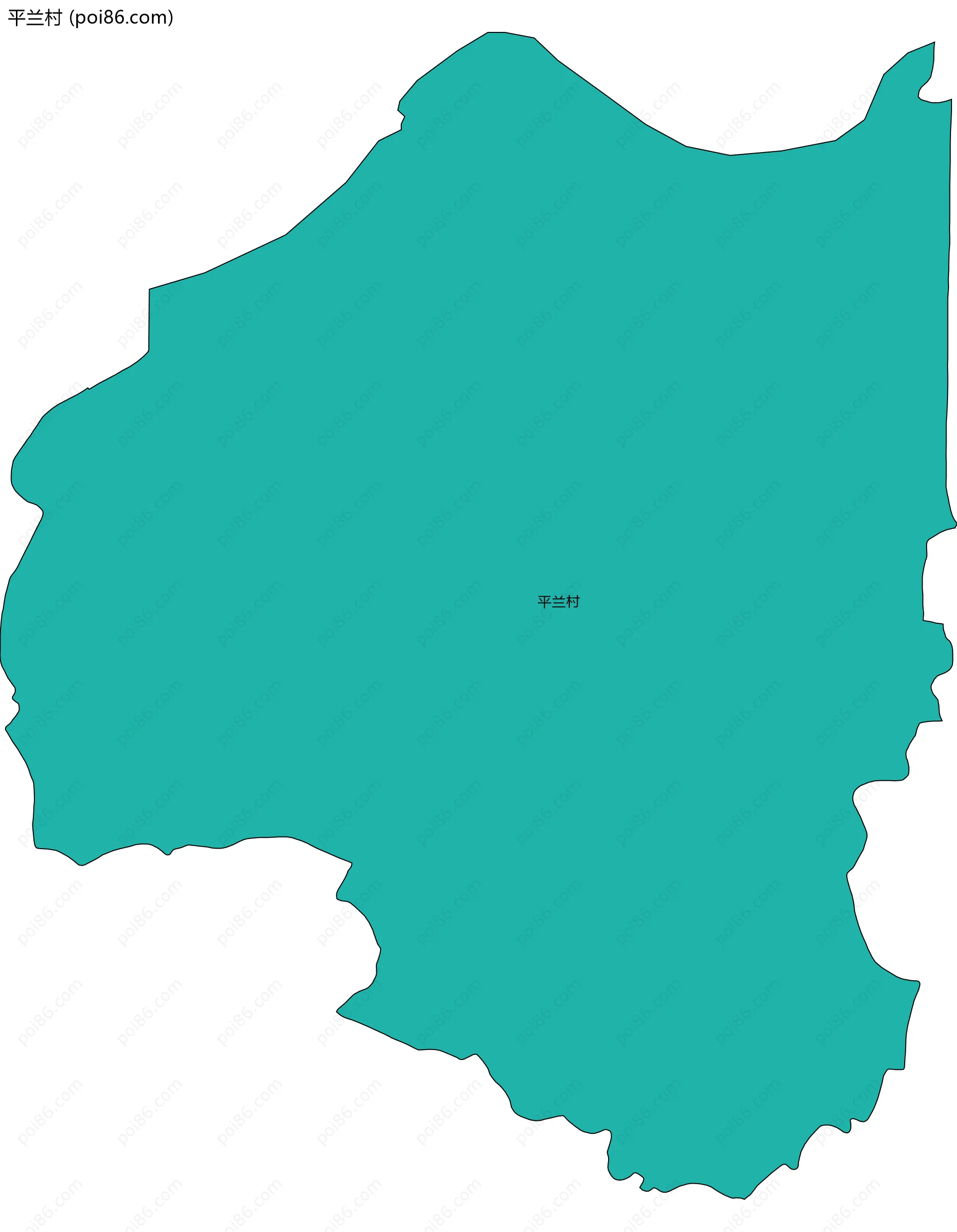 平兰村边界地图