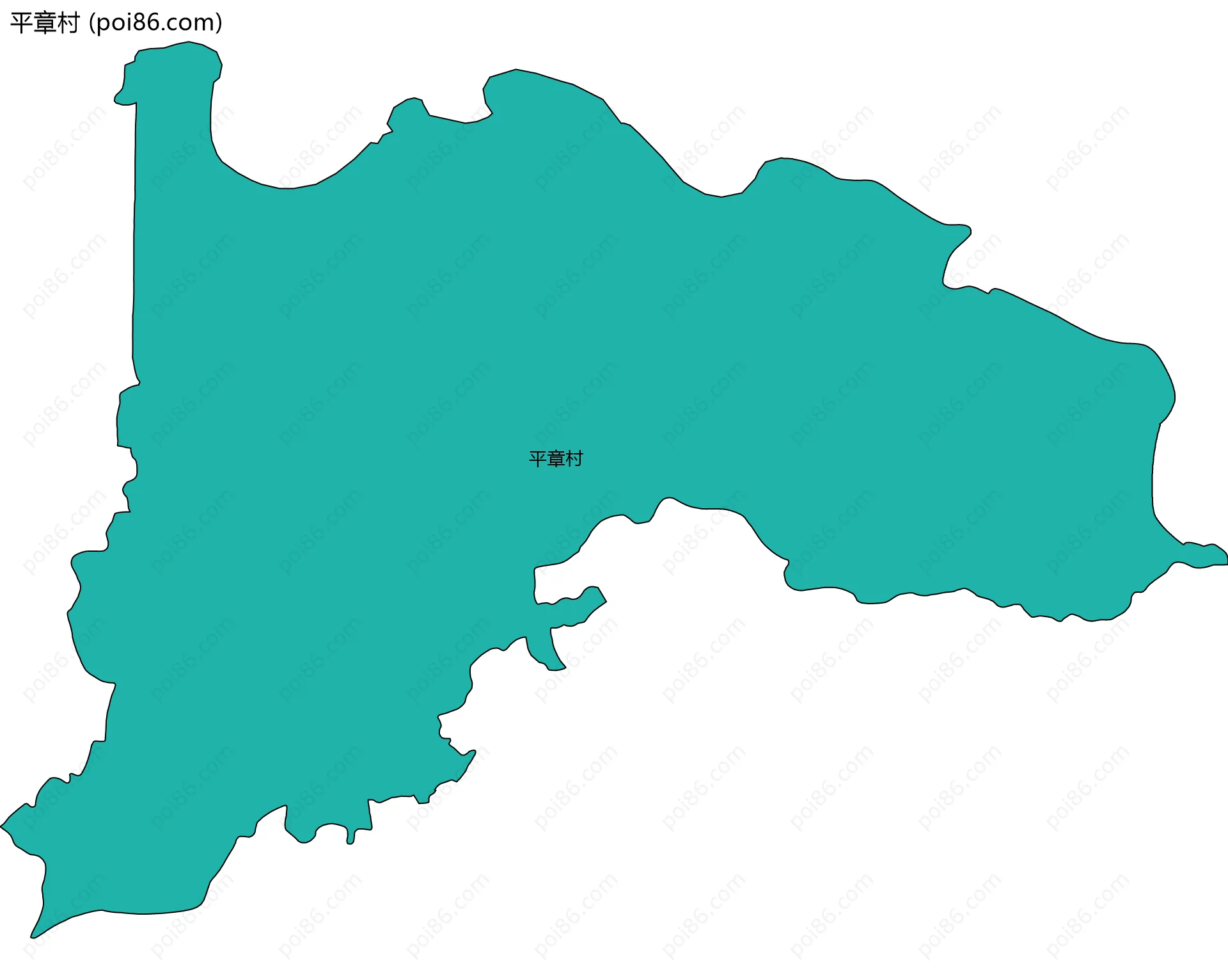 平章村边界地图
