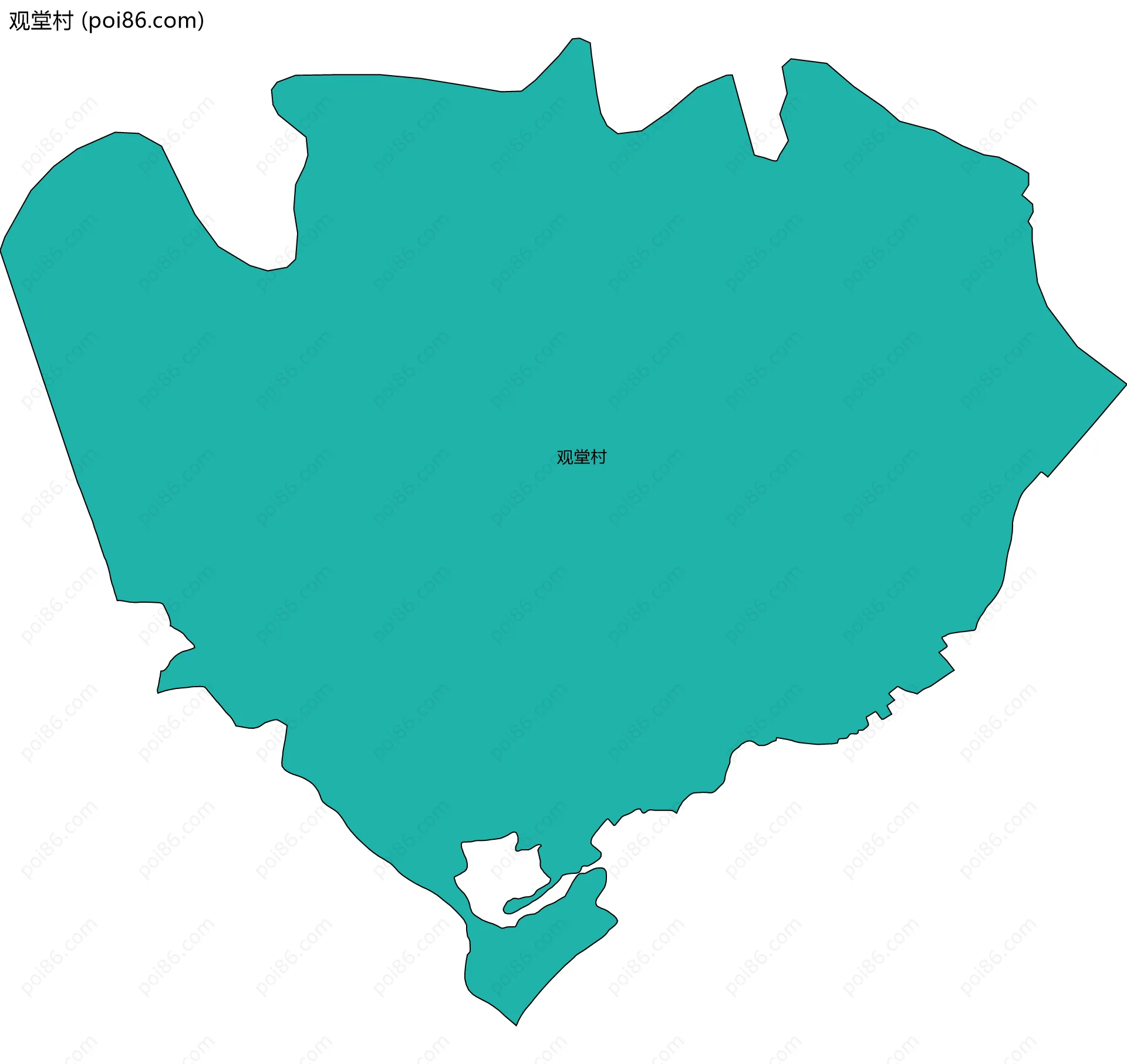 观堂村边界地图