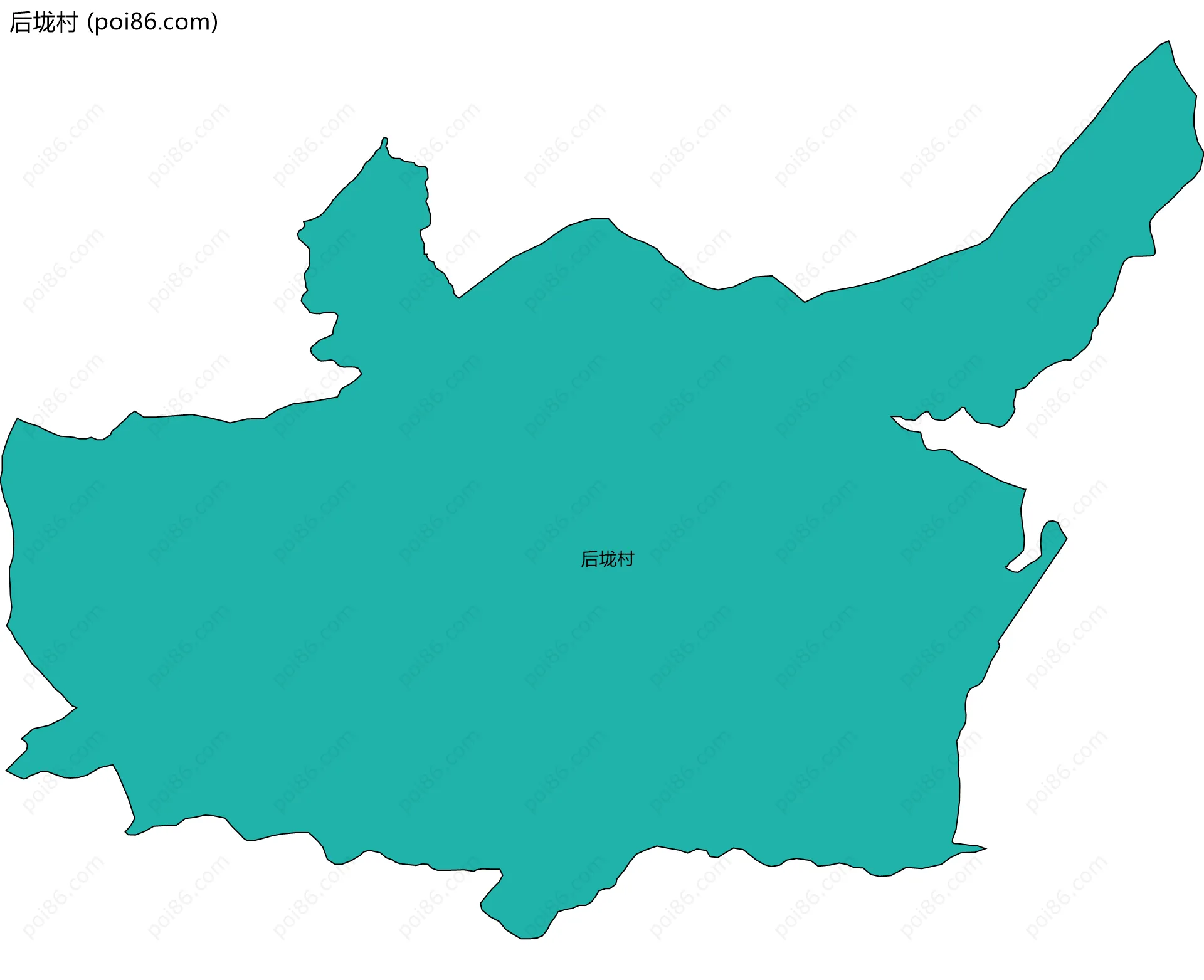 后垅村边界地图