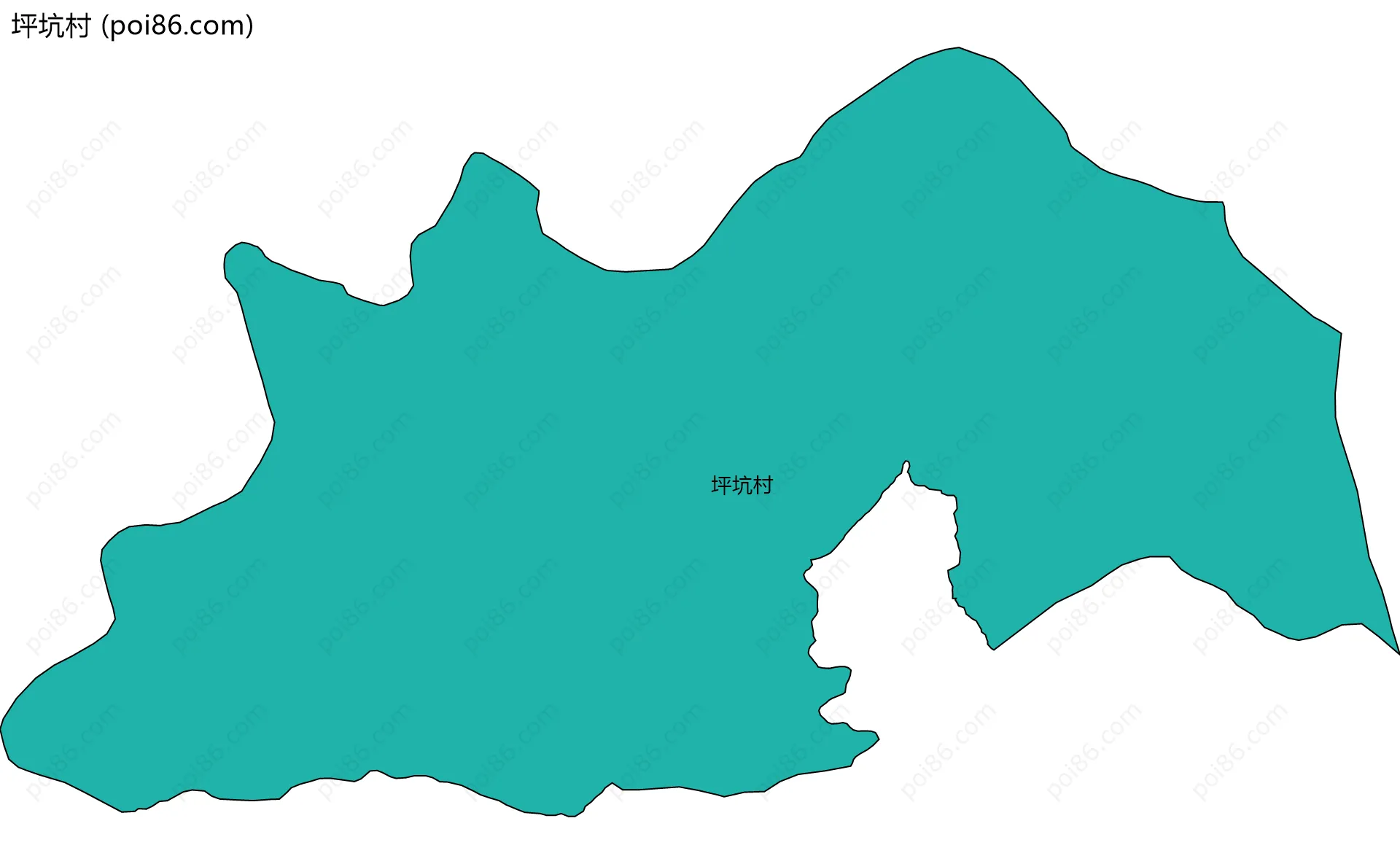 坪坑村边界地图