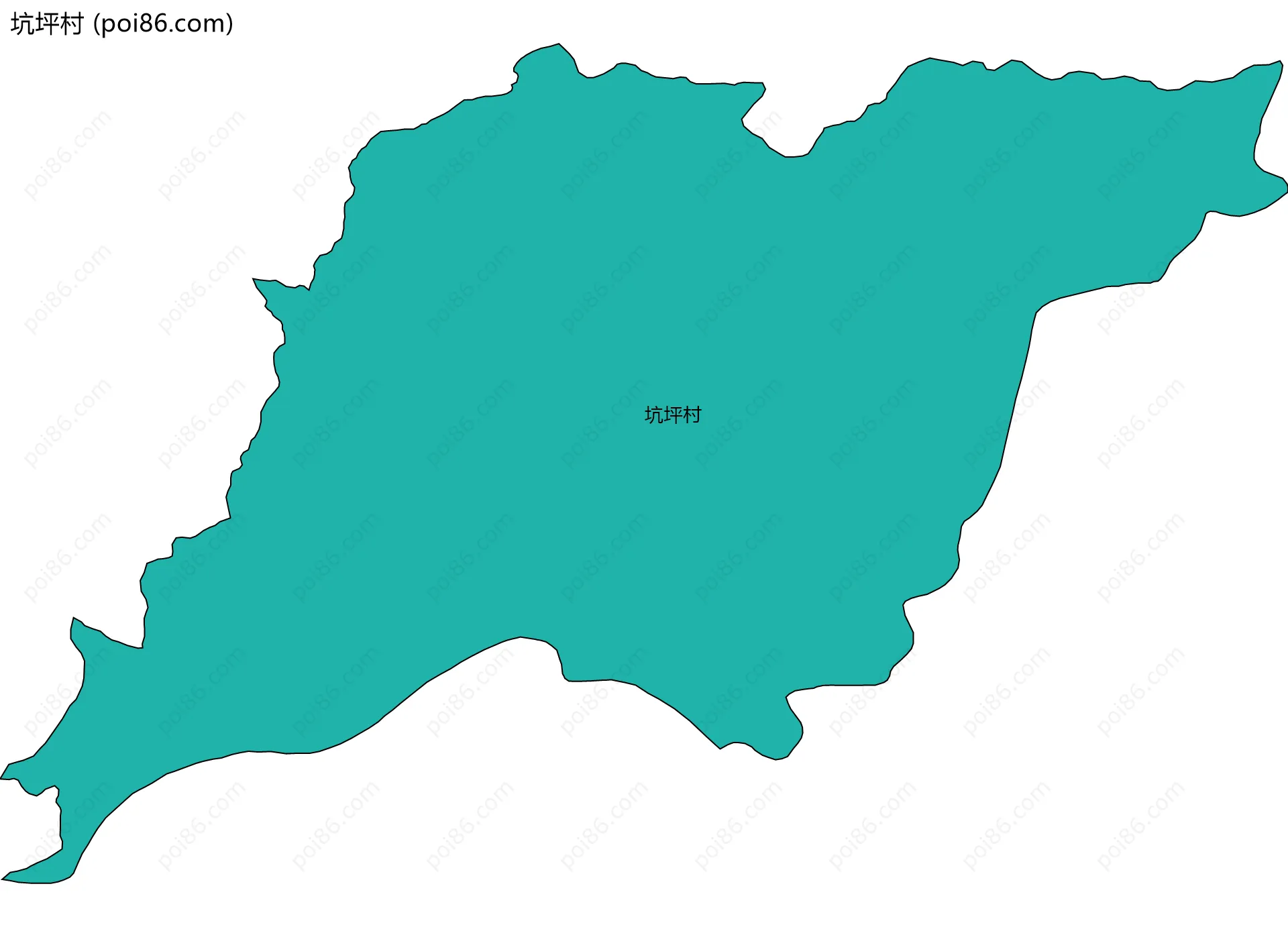 坑坪村边界地图