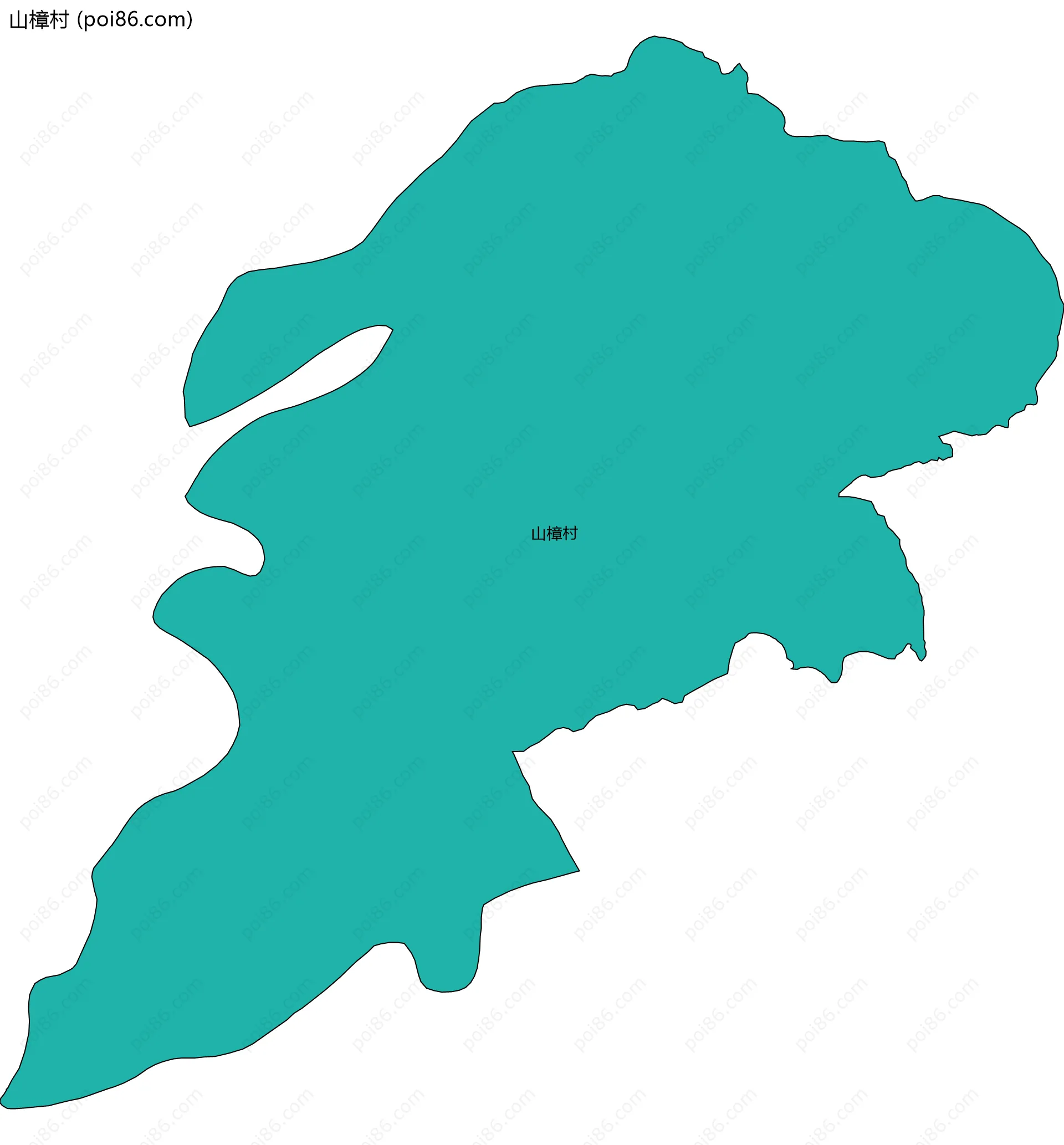 山樟村边界地图