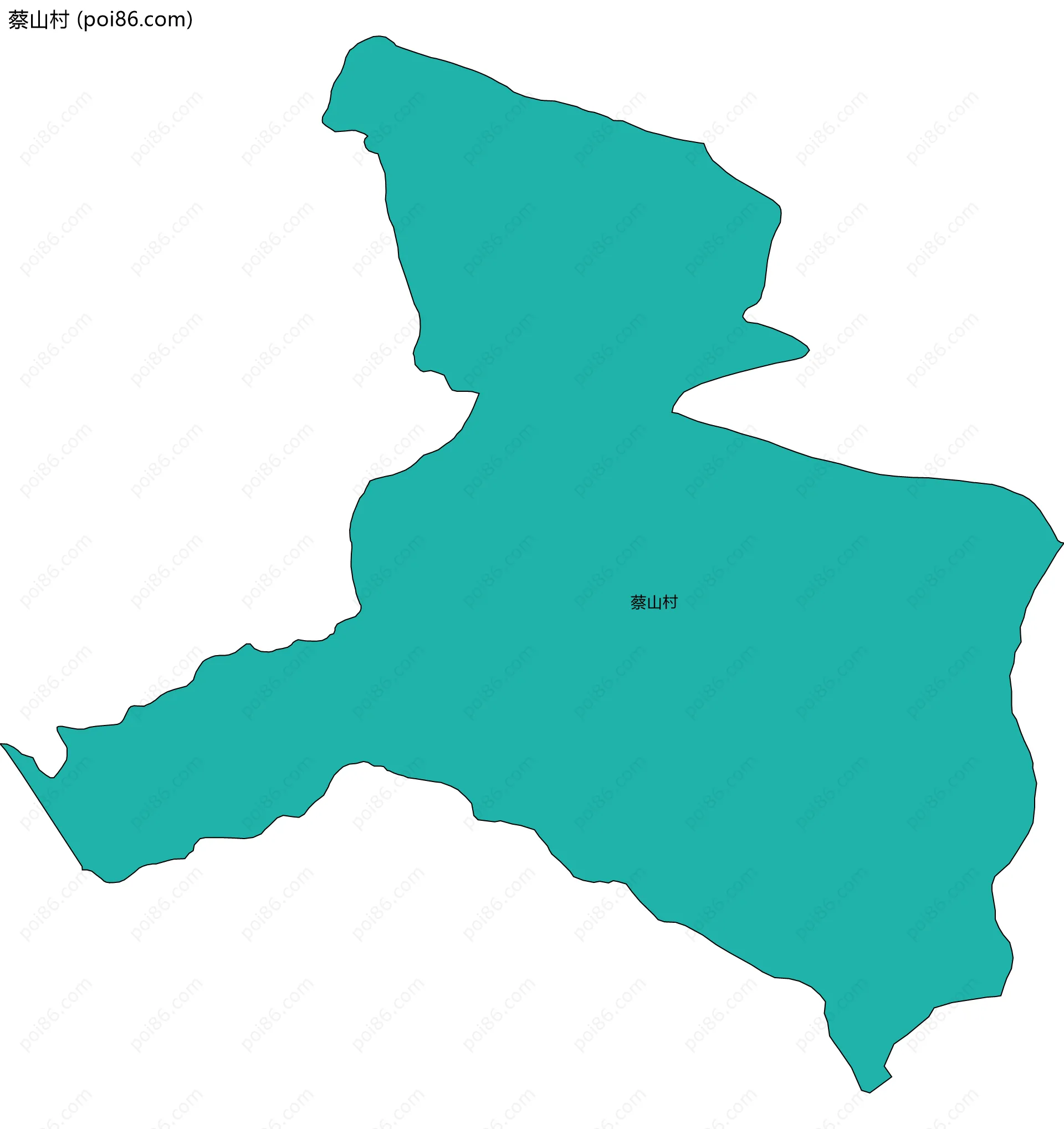 蔡山村边界地图