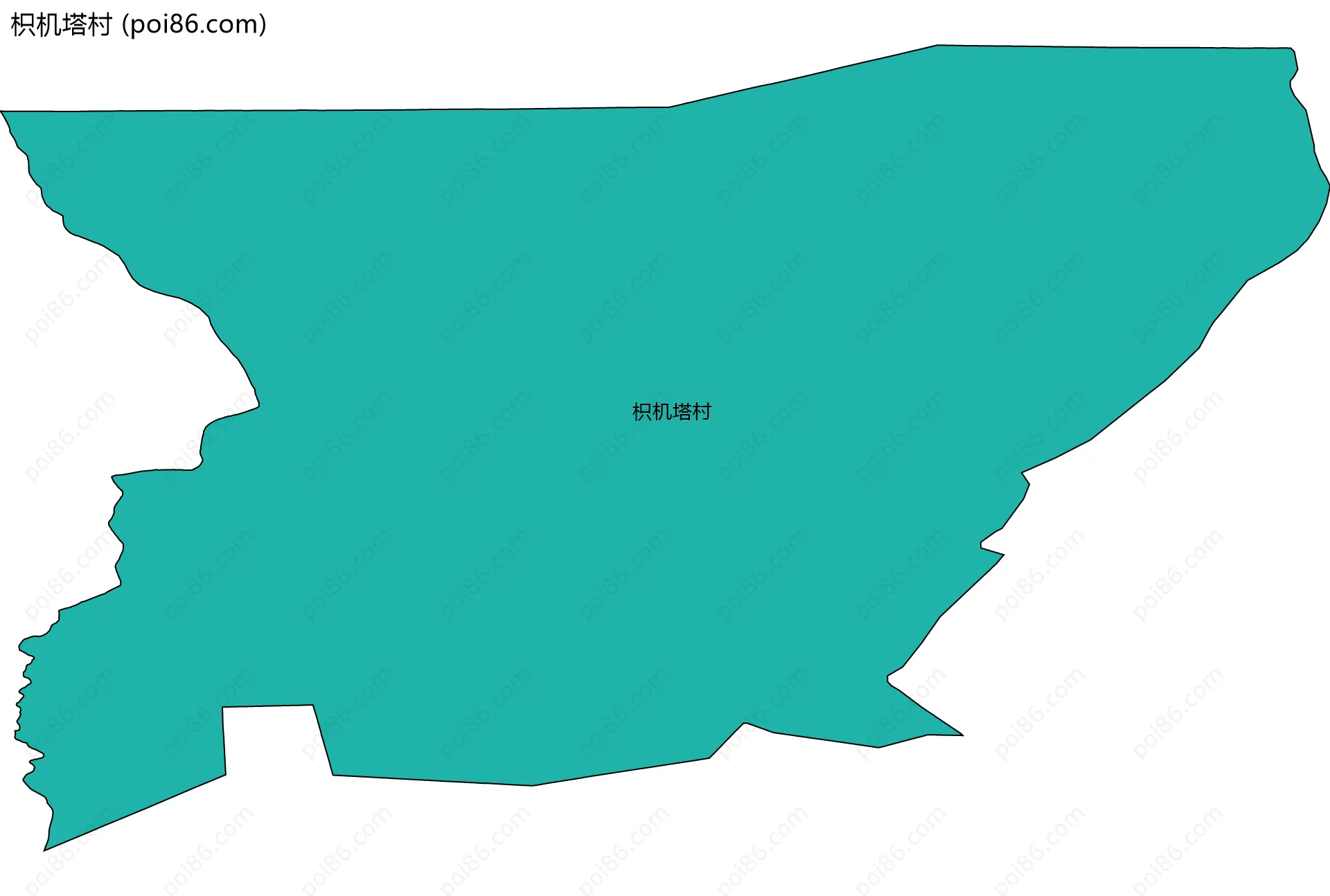 枳机塔村边界地图