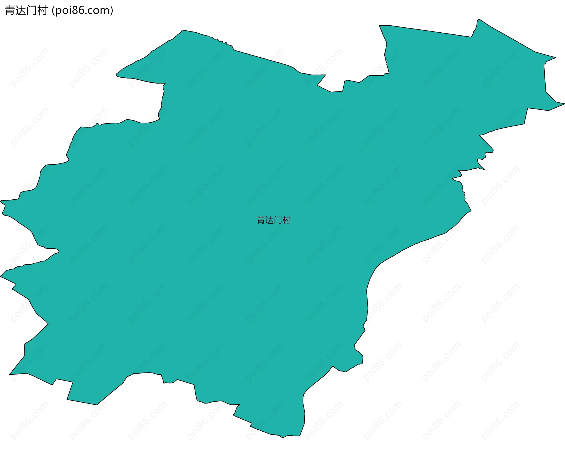 青达门村边界地图