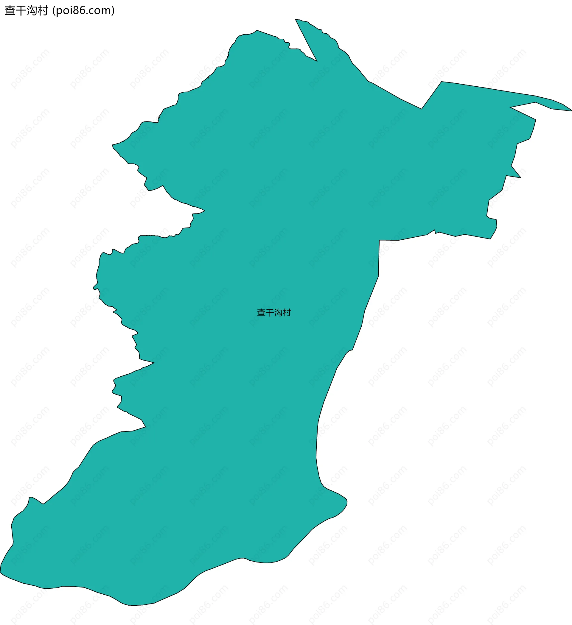 查干沟村边界地图