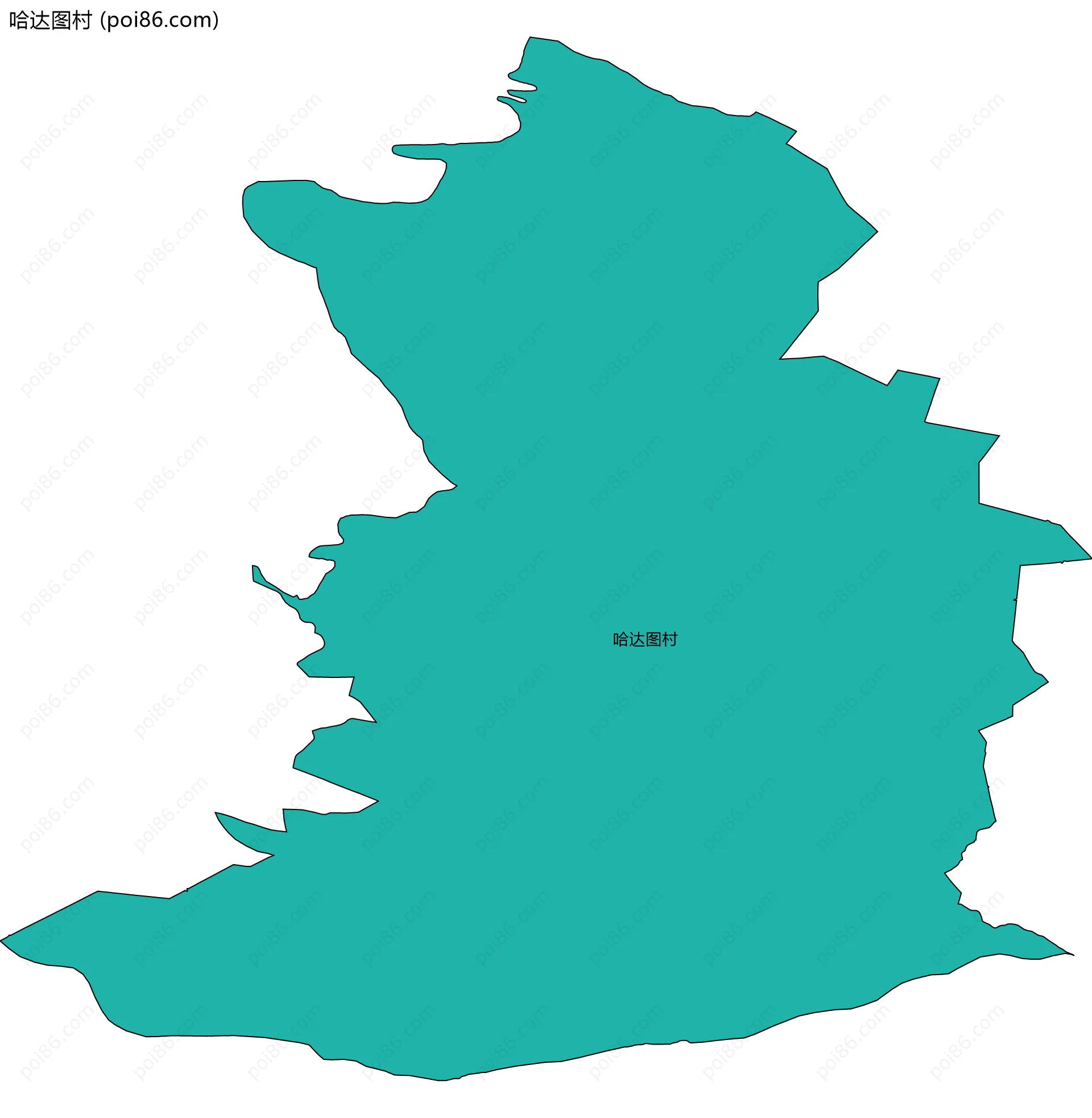 哈达图村边界地图