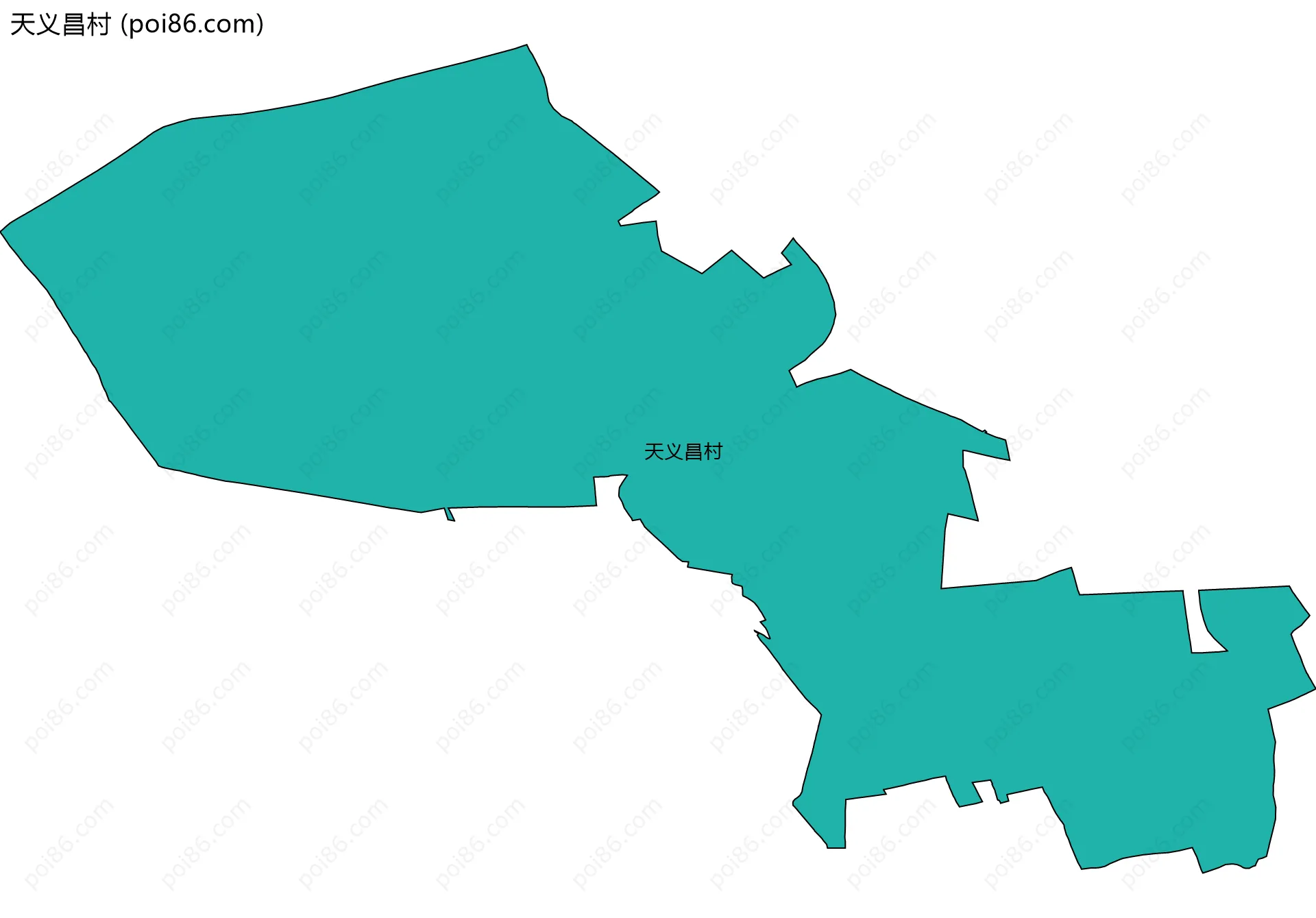 天义昌村边界地图