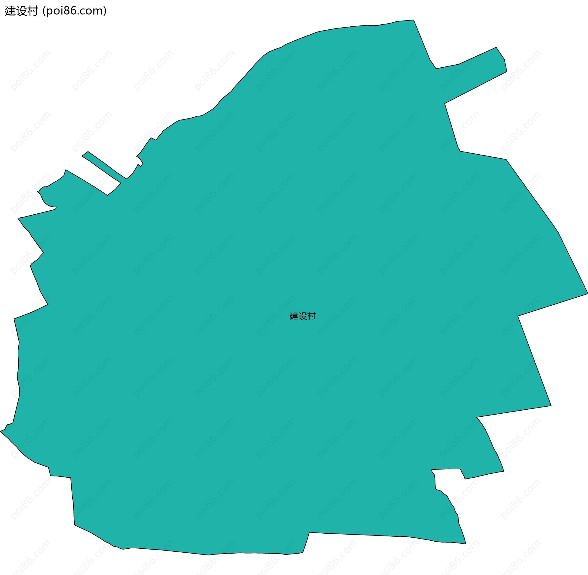 建设村边界地图