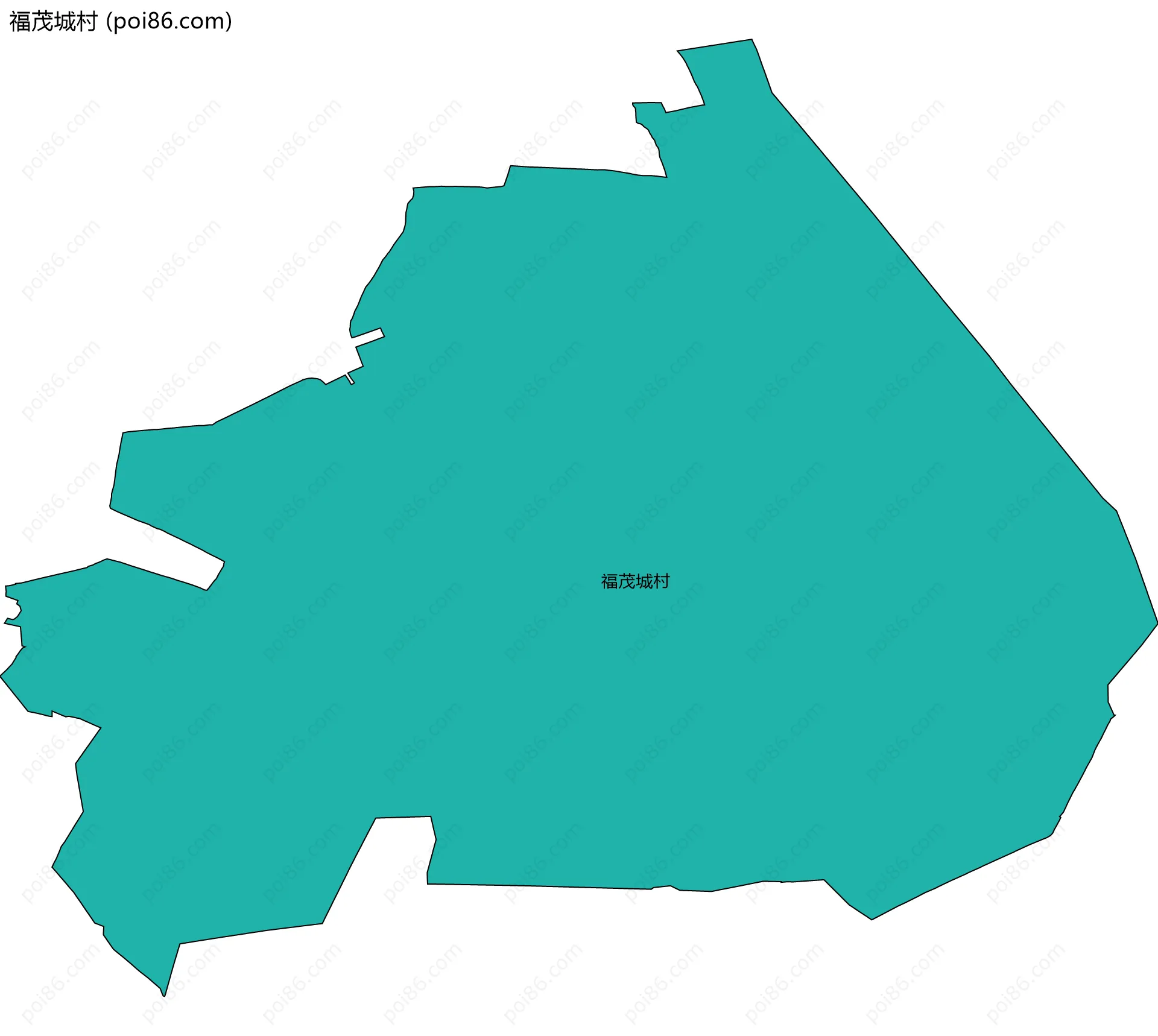 福茂城村边界地图