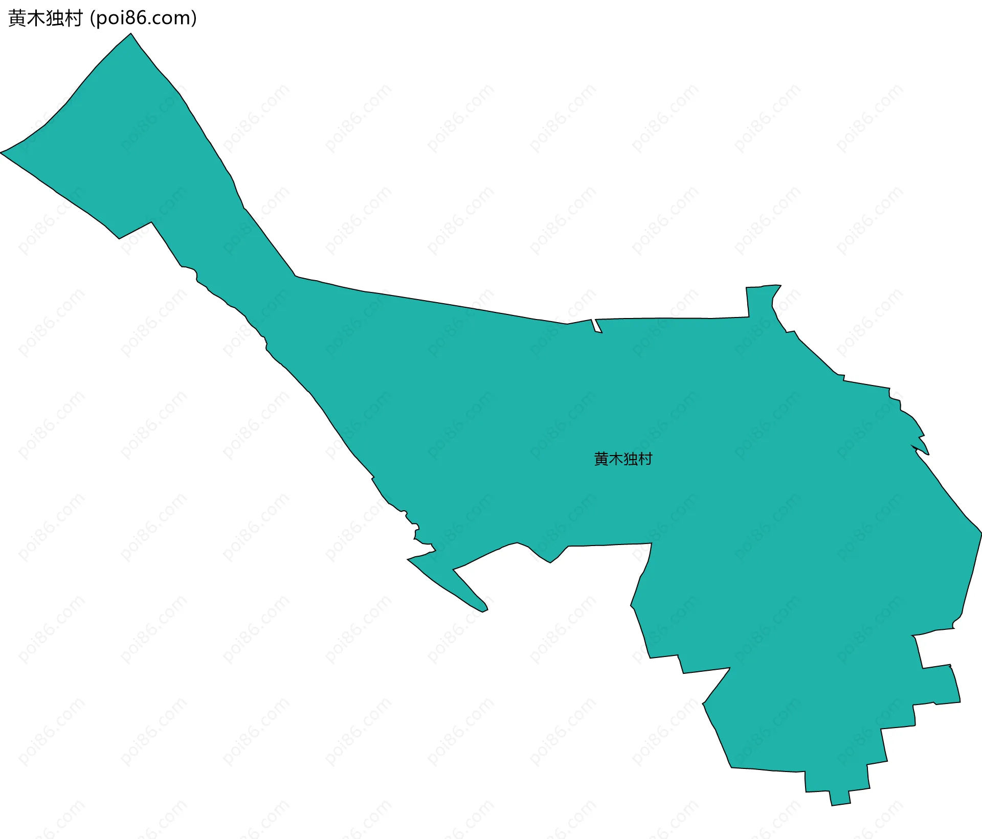 黄木独村边界地图