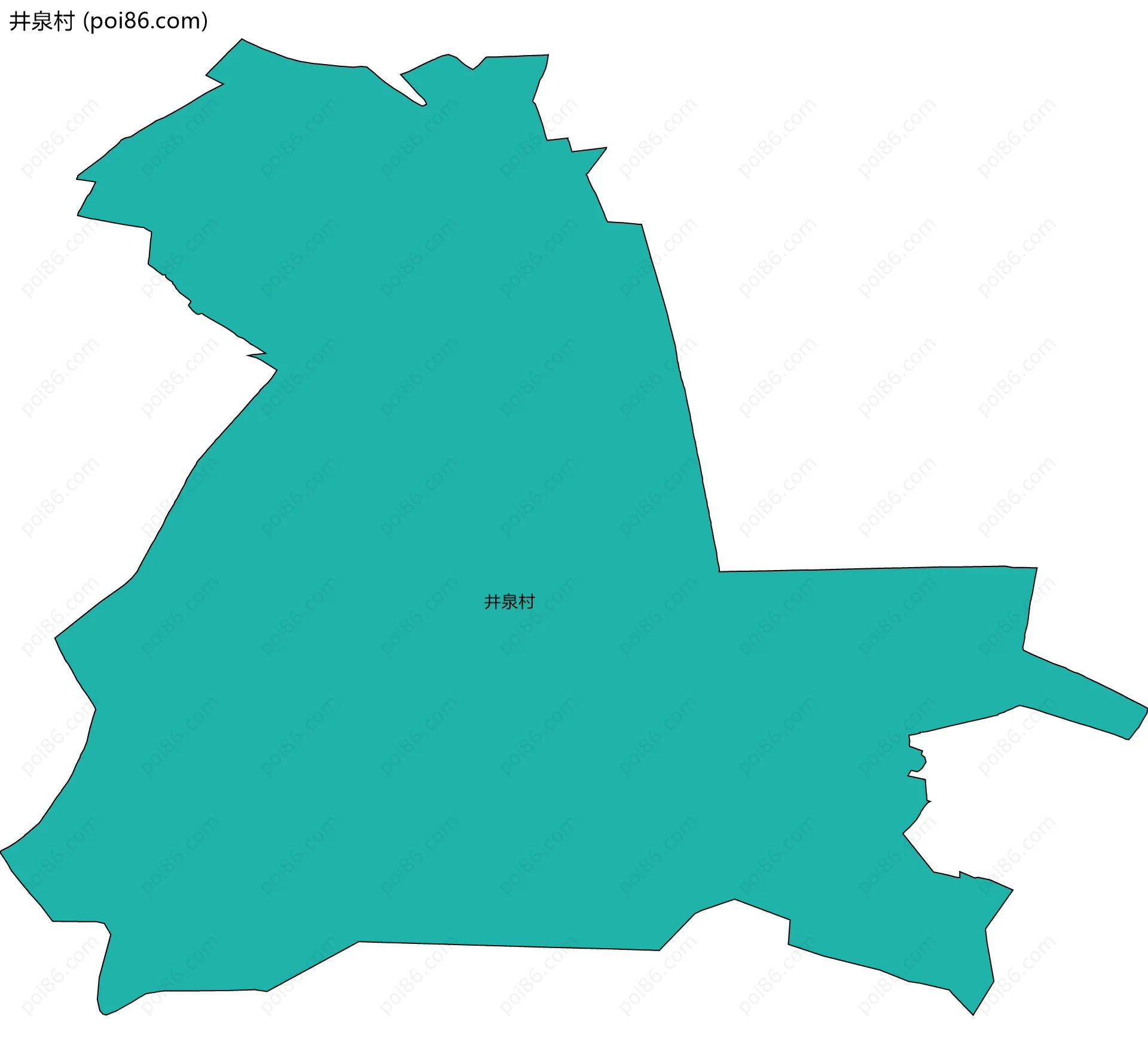 井泉村边界地图