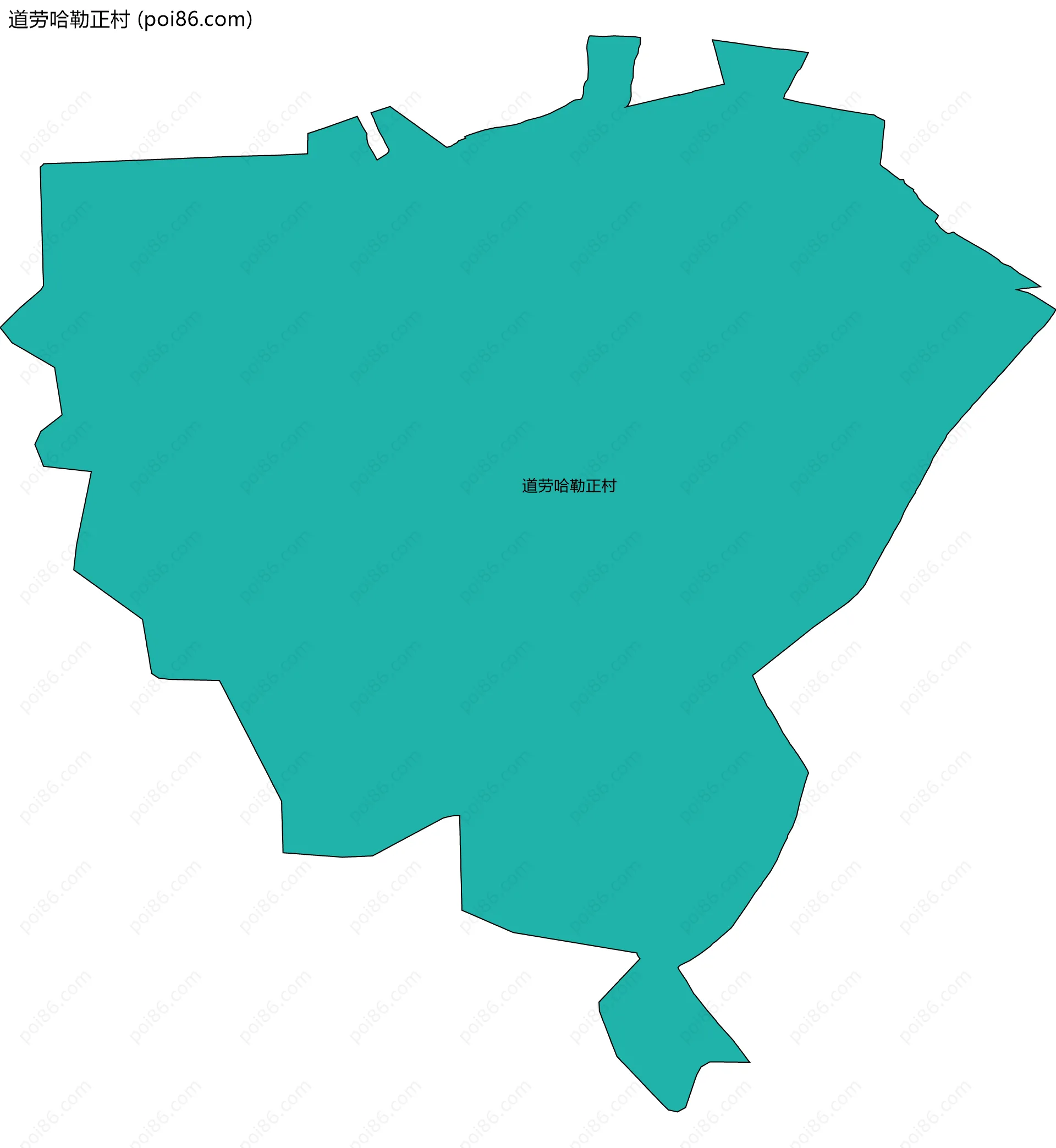 道劳哈勒正村边界地图