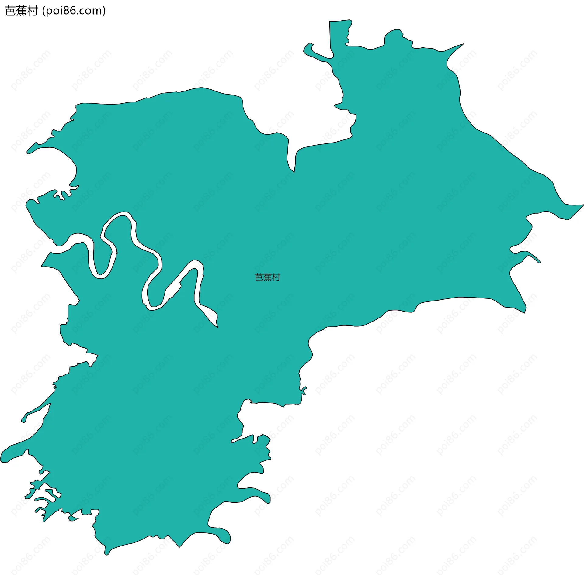 芭蕉村边界地图