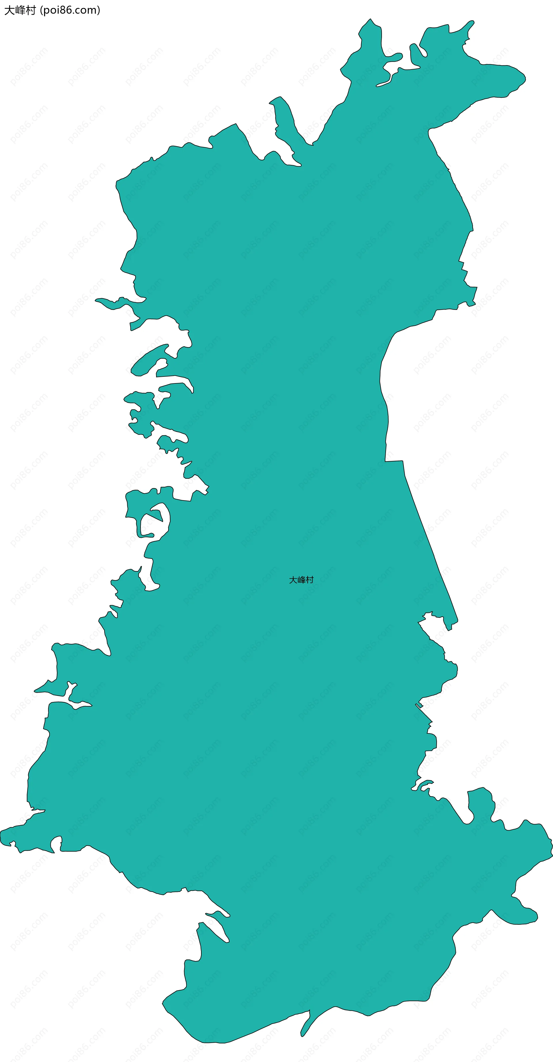 大峰村边界地图