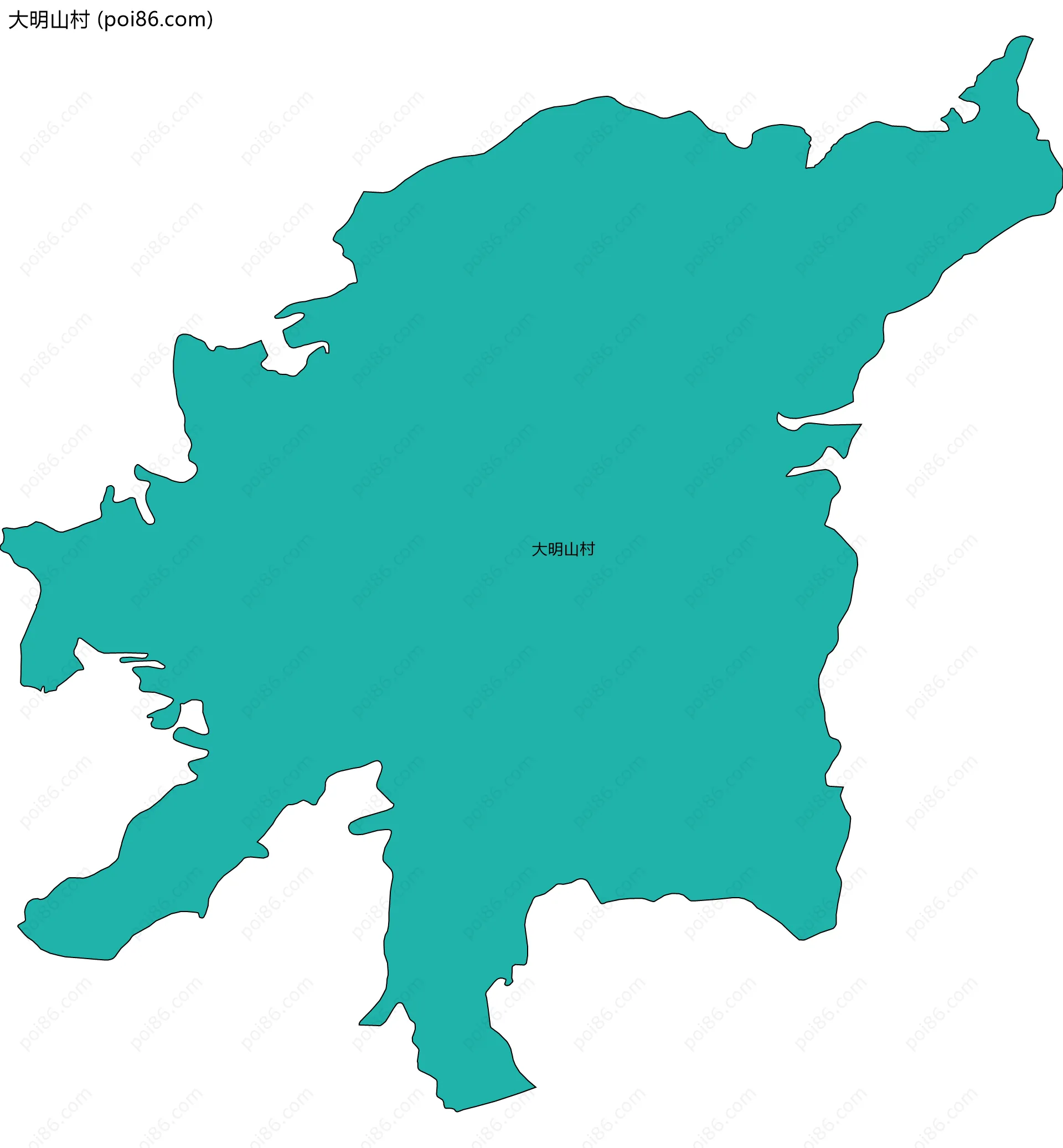 大明山村边界地图