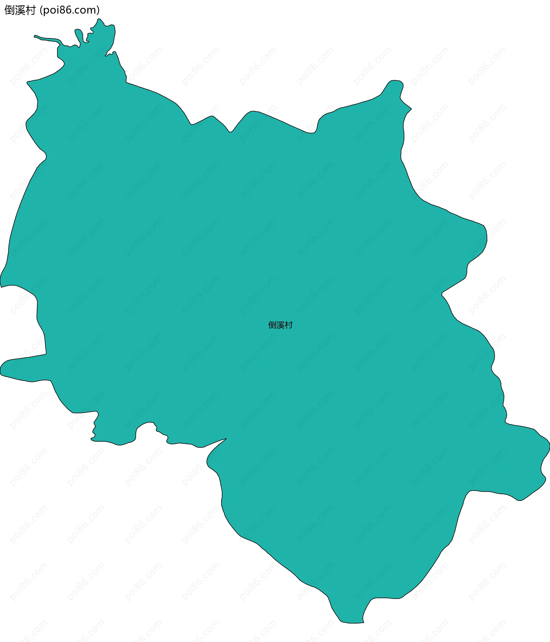 倒溪村边界地图