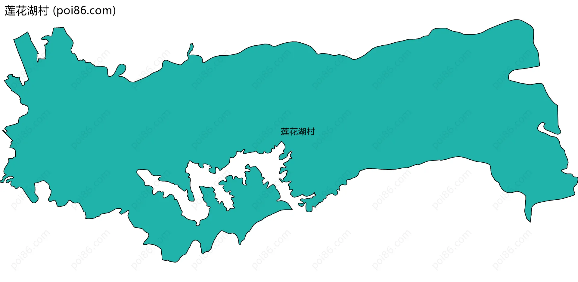 莲花湖村边界地图