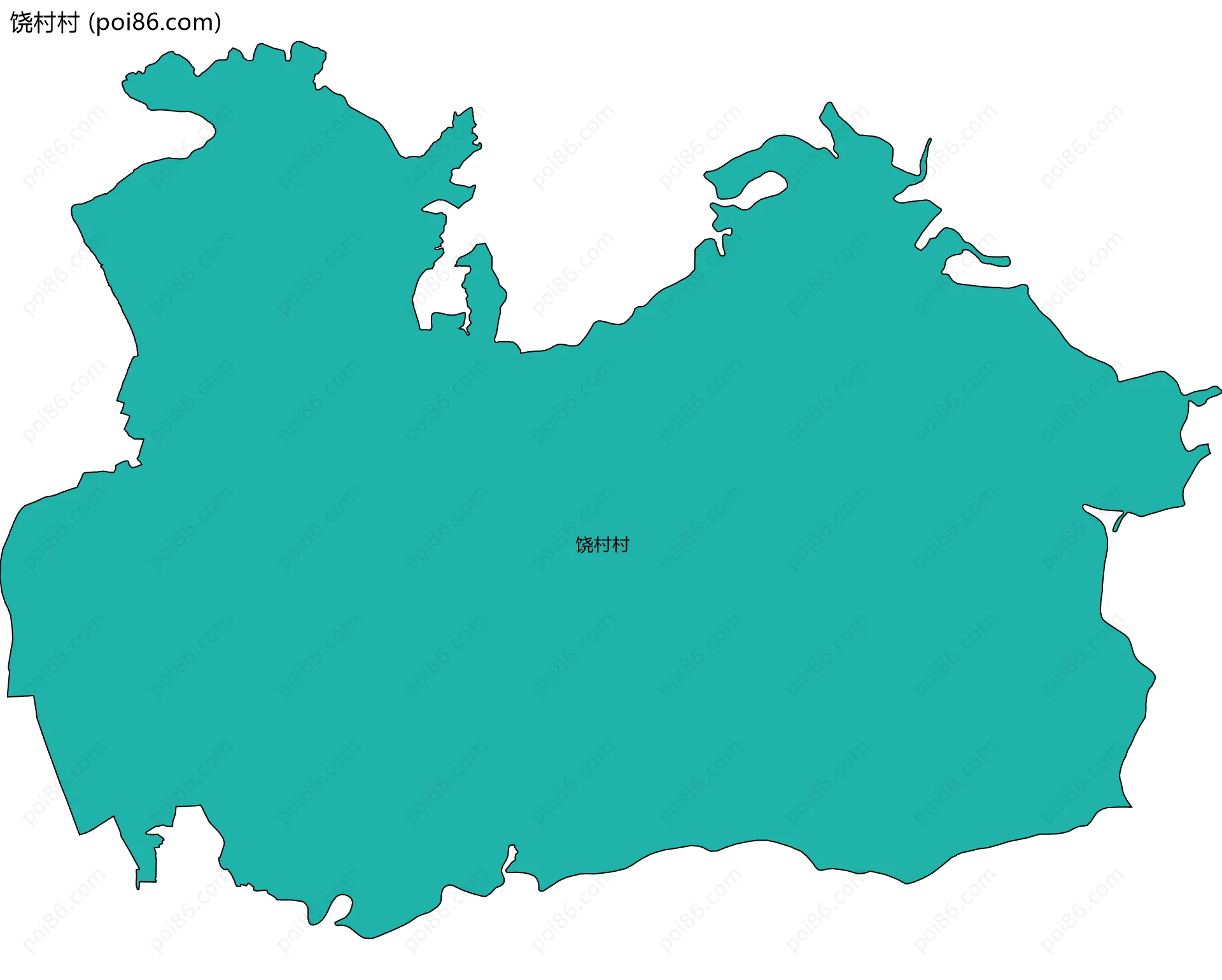 饶村村边界地图