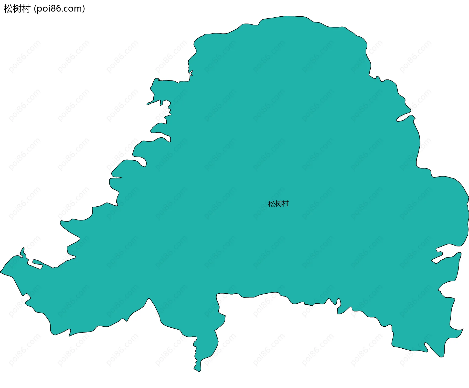 松树村边界地图