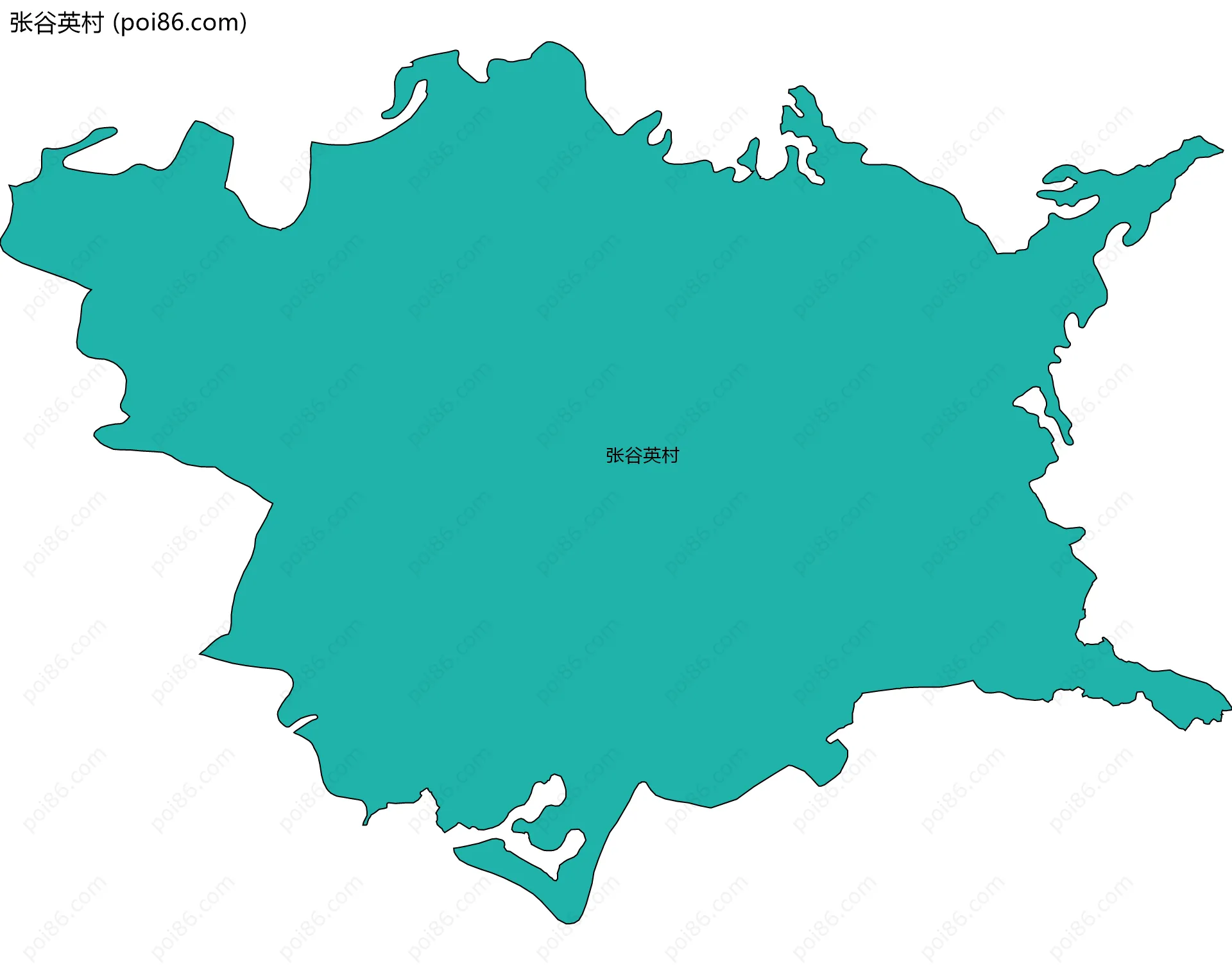 张谷英村边界地图