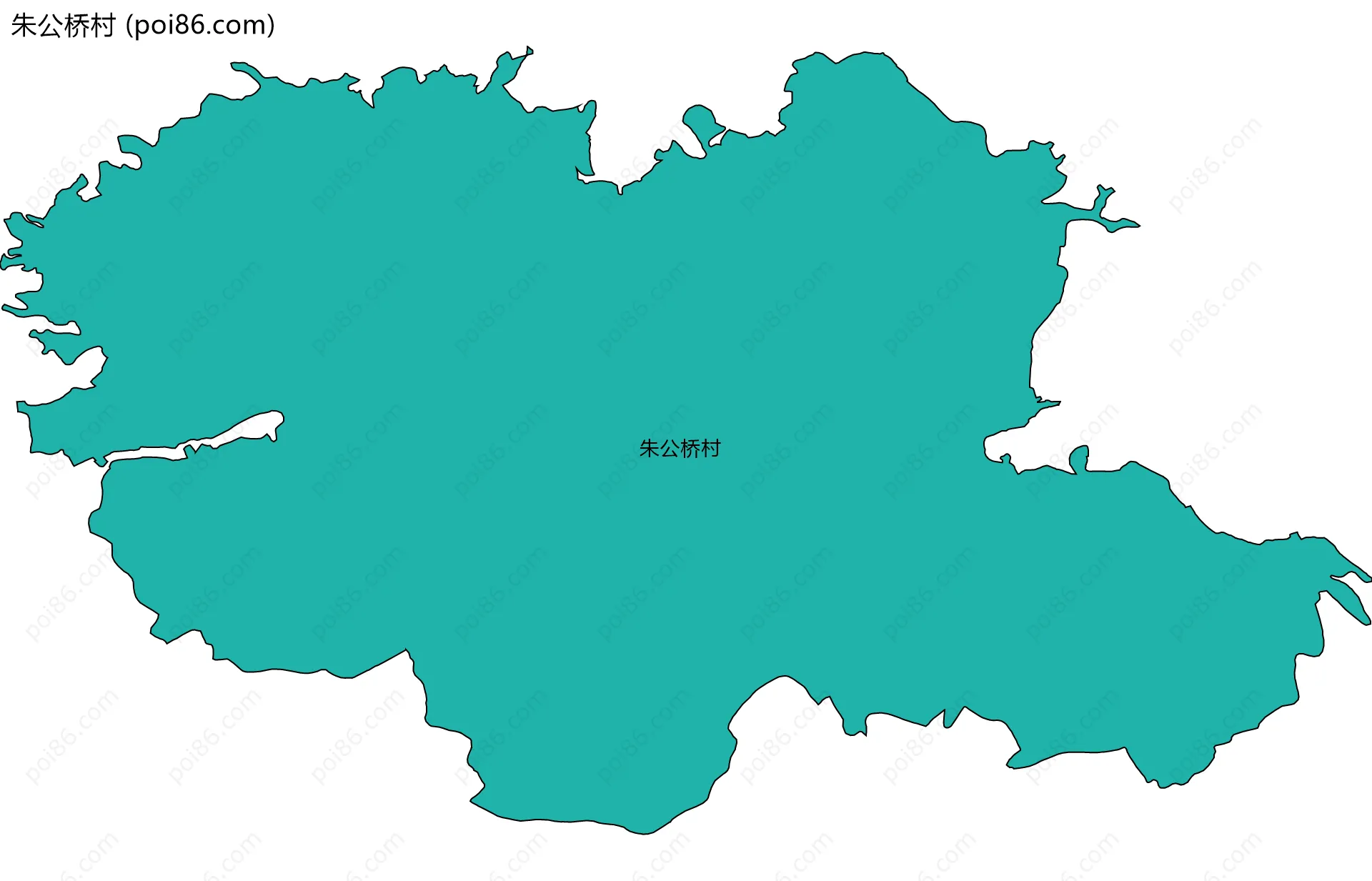 朱公桥村边界地图